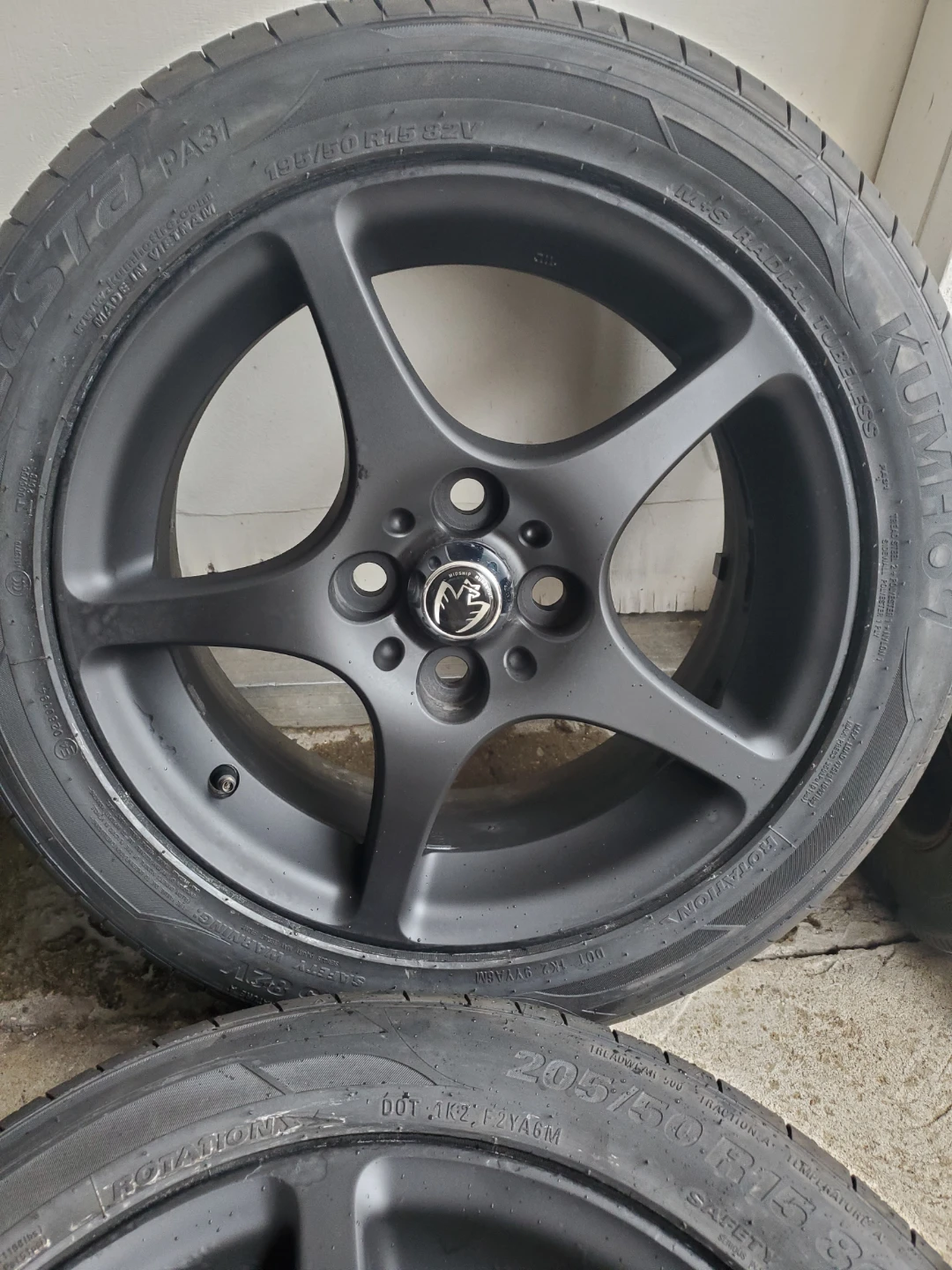 15 inch MR2 Spyder rims wheels on new kumho tires 4x100 - photo 4