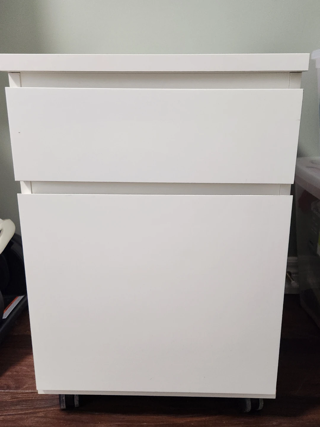 White Rolling File Cabinet - photo 2