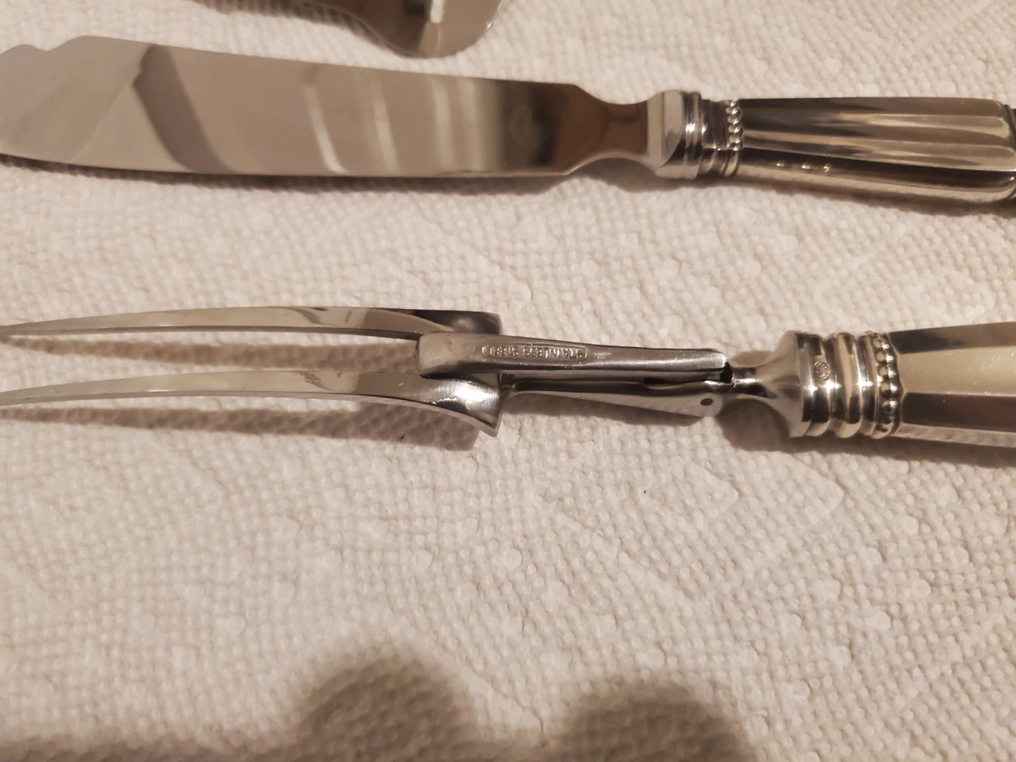 GEORGE GENSEN Cheese Slicer, Carving Fork & Knife Set