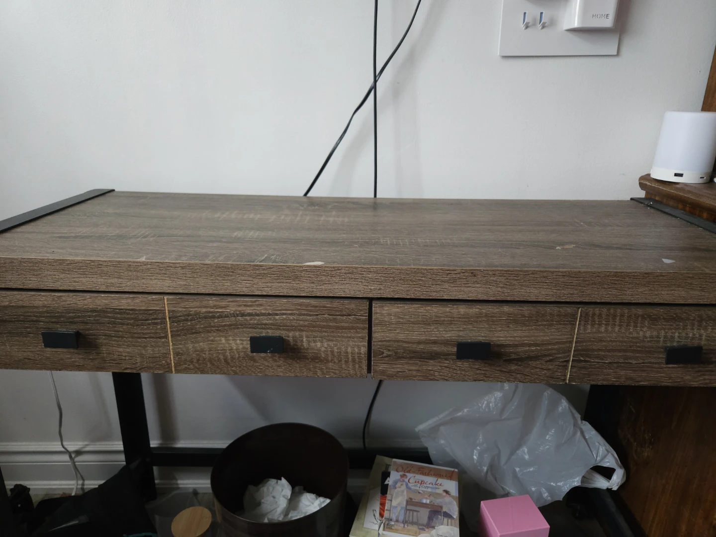 🌸 Rustic Wood Computer Desk with Storage Drawers(NEED GONE)