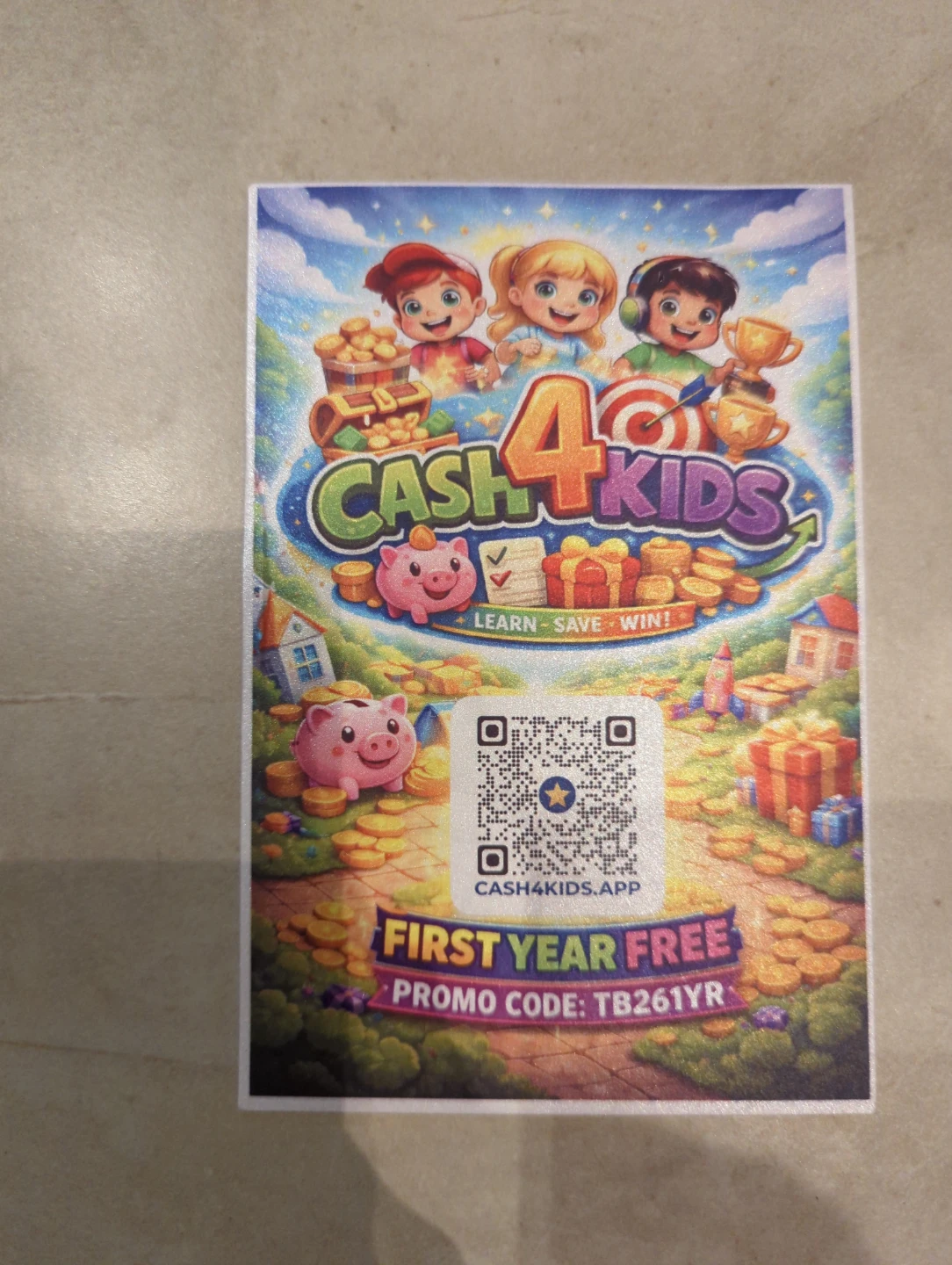 Cash 4 Kids First Year Free Promo Code ⚽