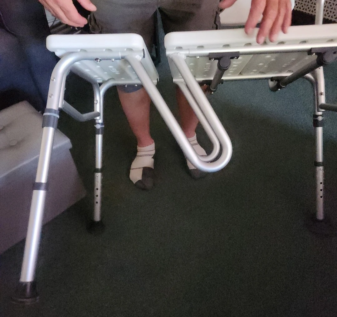 Adjustable Shower Chair with Backrest - photo 2