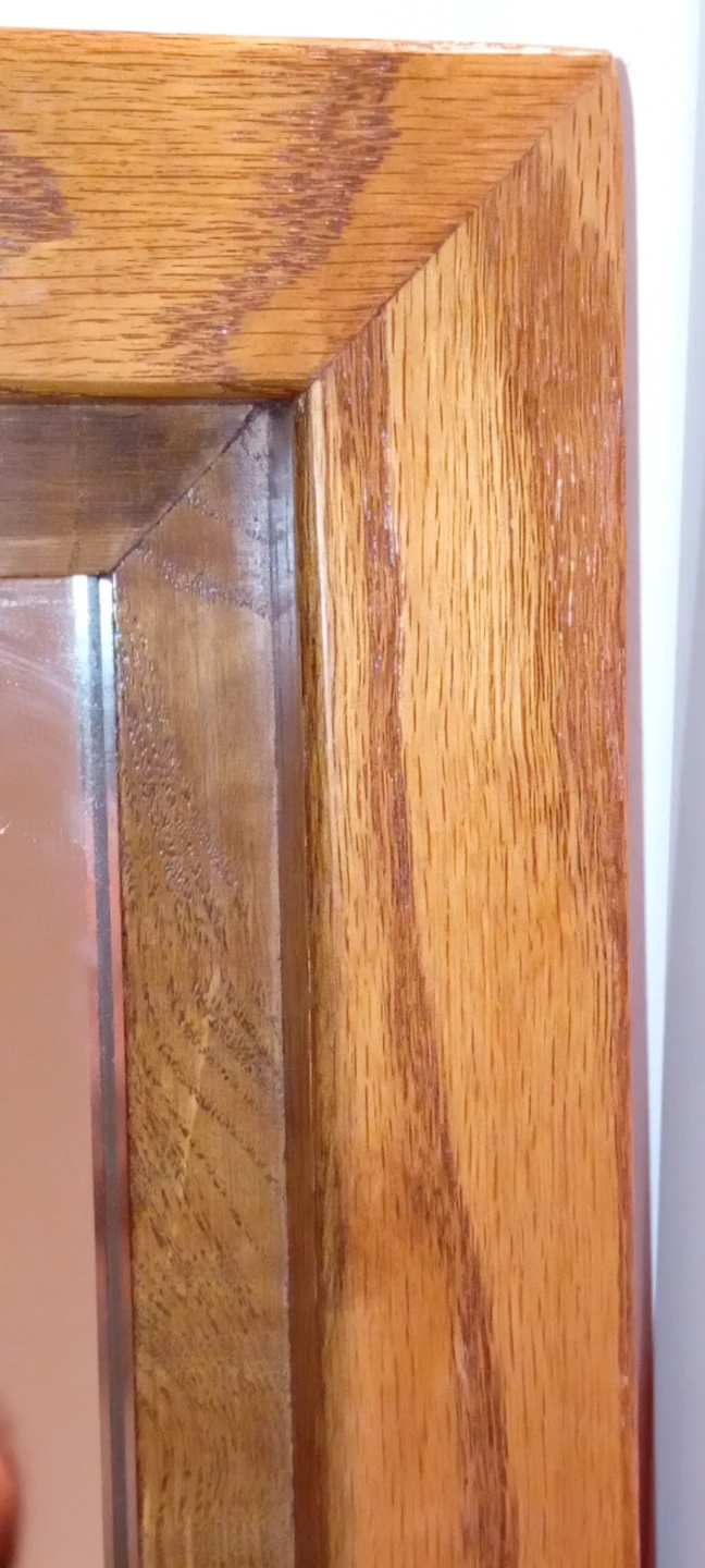 Wooden Framed Mirror with Stand - photo 2
