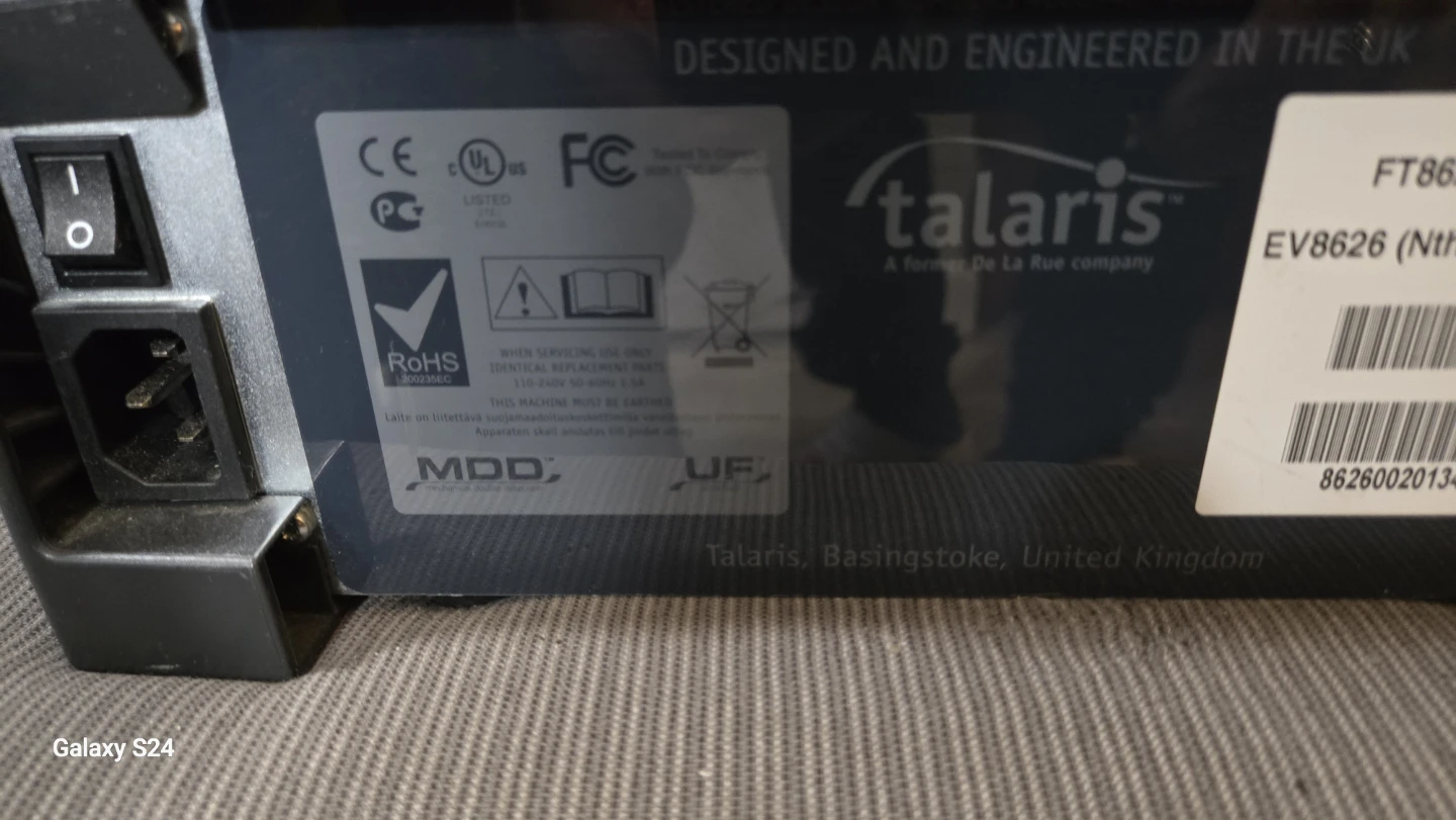 Talaris EV8626 (Nth Am)Standard Currency Counter - photo 4