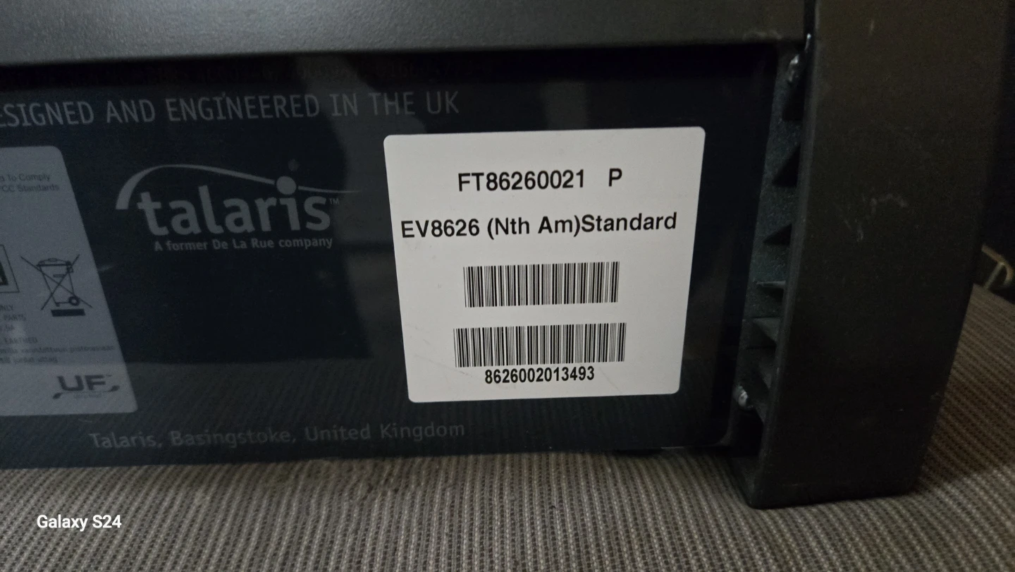 Talaris EV8626 (Nth Am)Standard Currency Counter - photo 5
