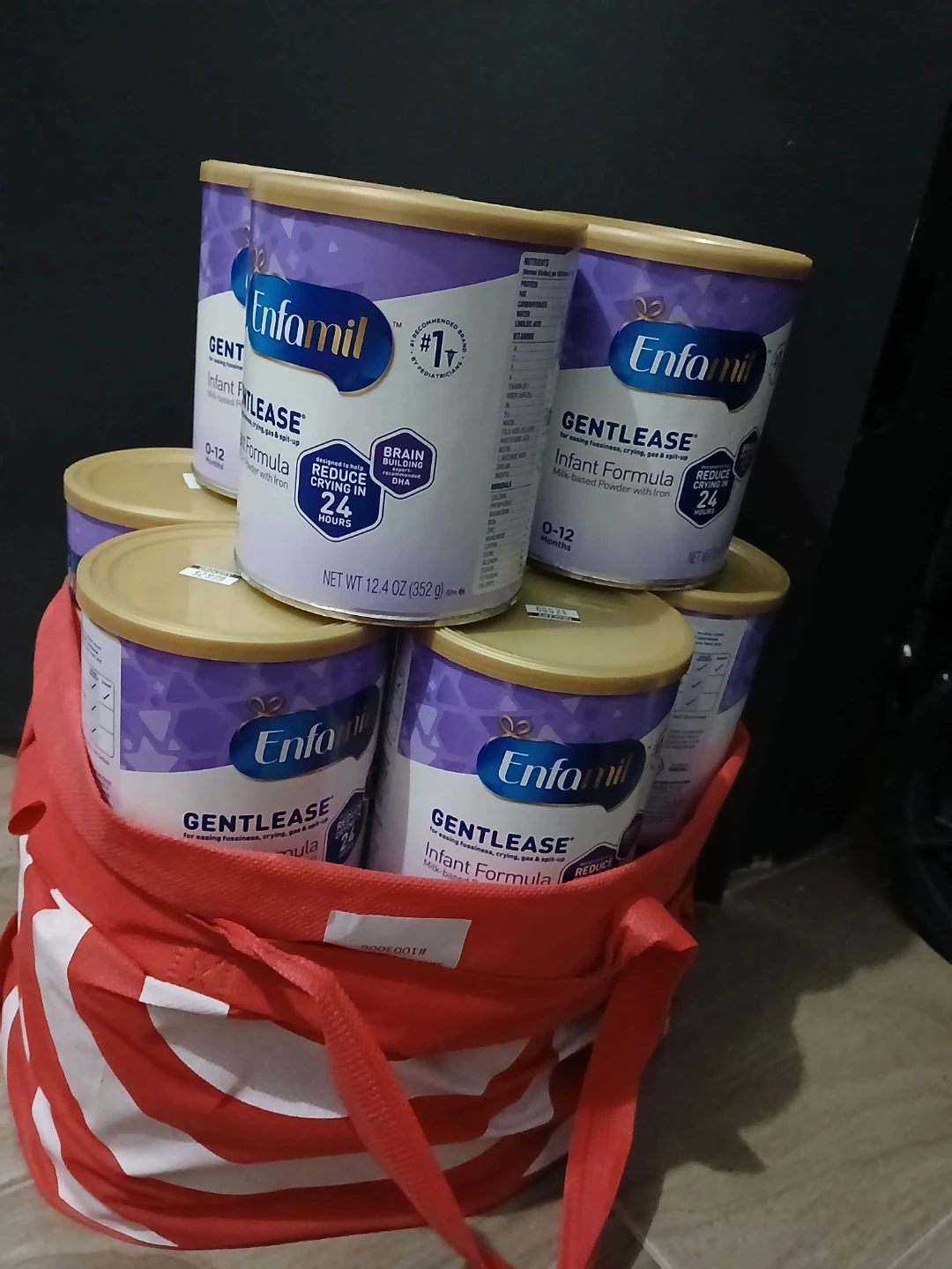 Enfamil Gentlease Infant Formula - 12.4 oz cans (6 Pack)