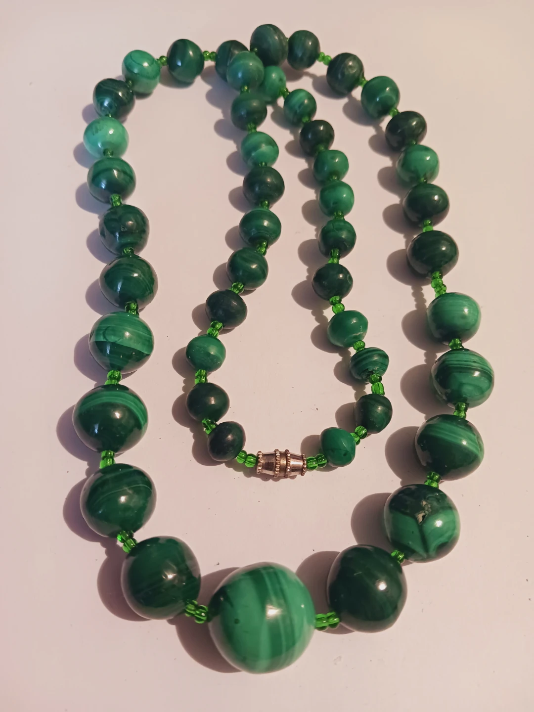 Beautiful Malachite Beaded Necklace