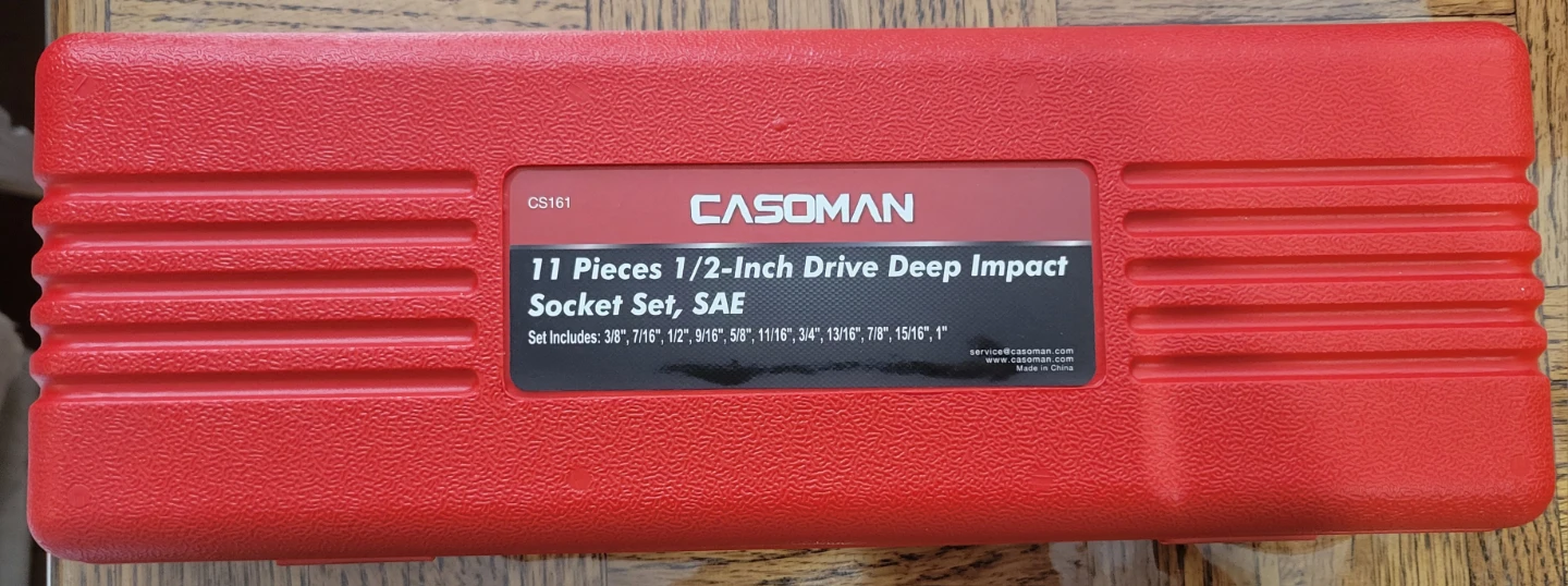 Casoman 11pc 1/2-Inch Drive Deep Impact Socket Set SAE. NEW!! - photo 3