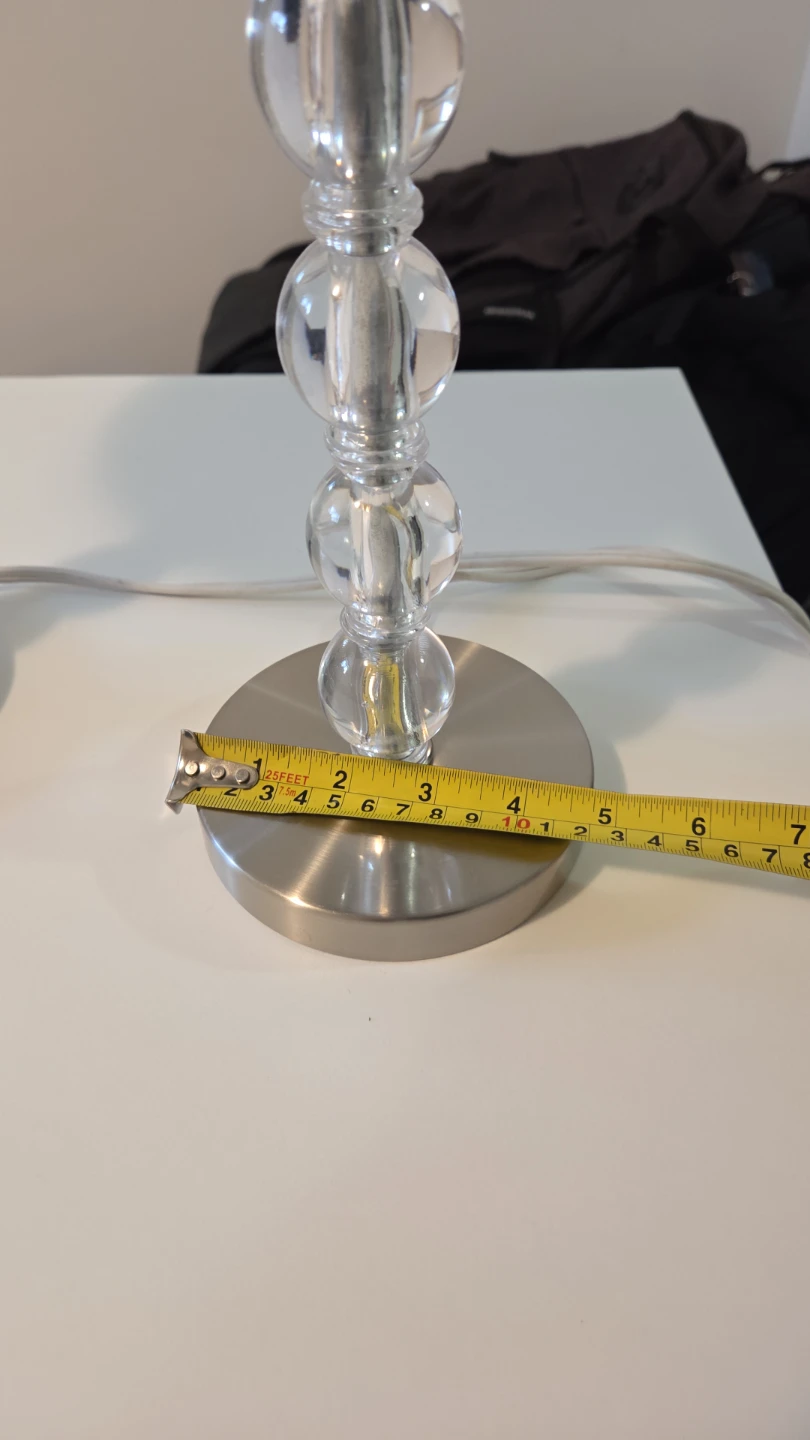 Set of 2 Clear Beaded Table Lamps - photo 2