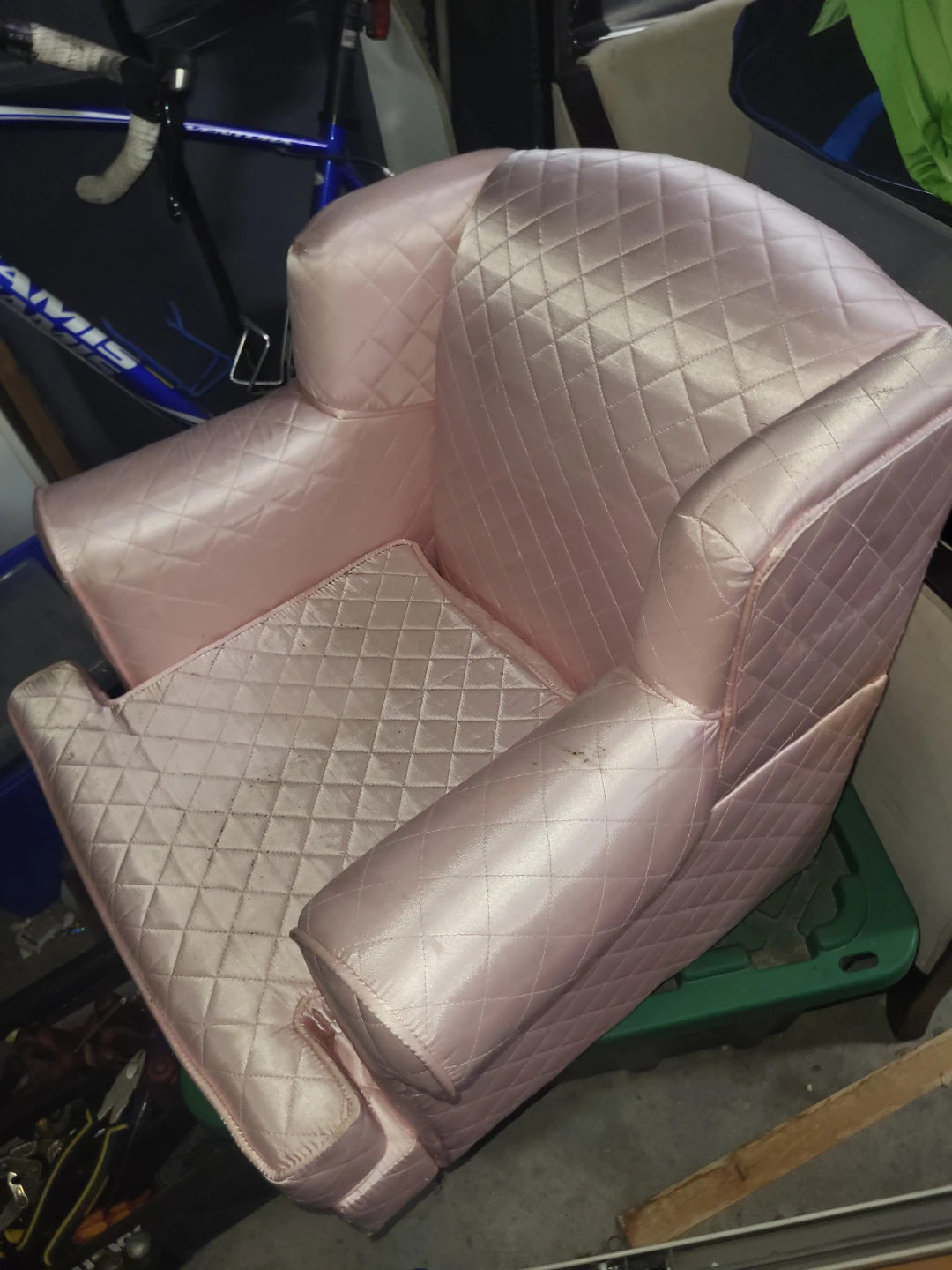 Pink Quilted Armchair kid s