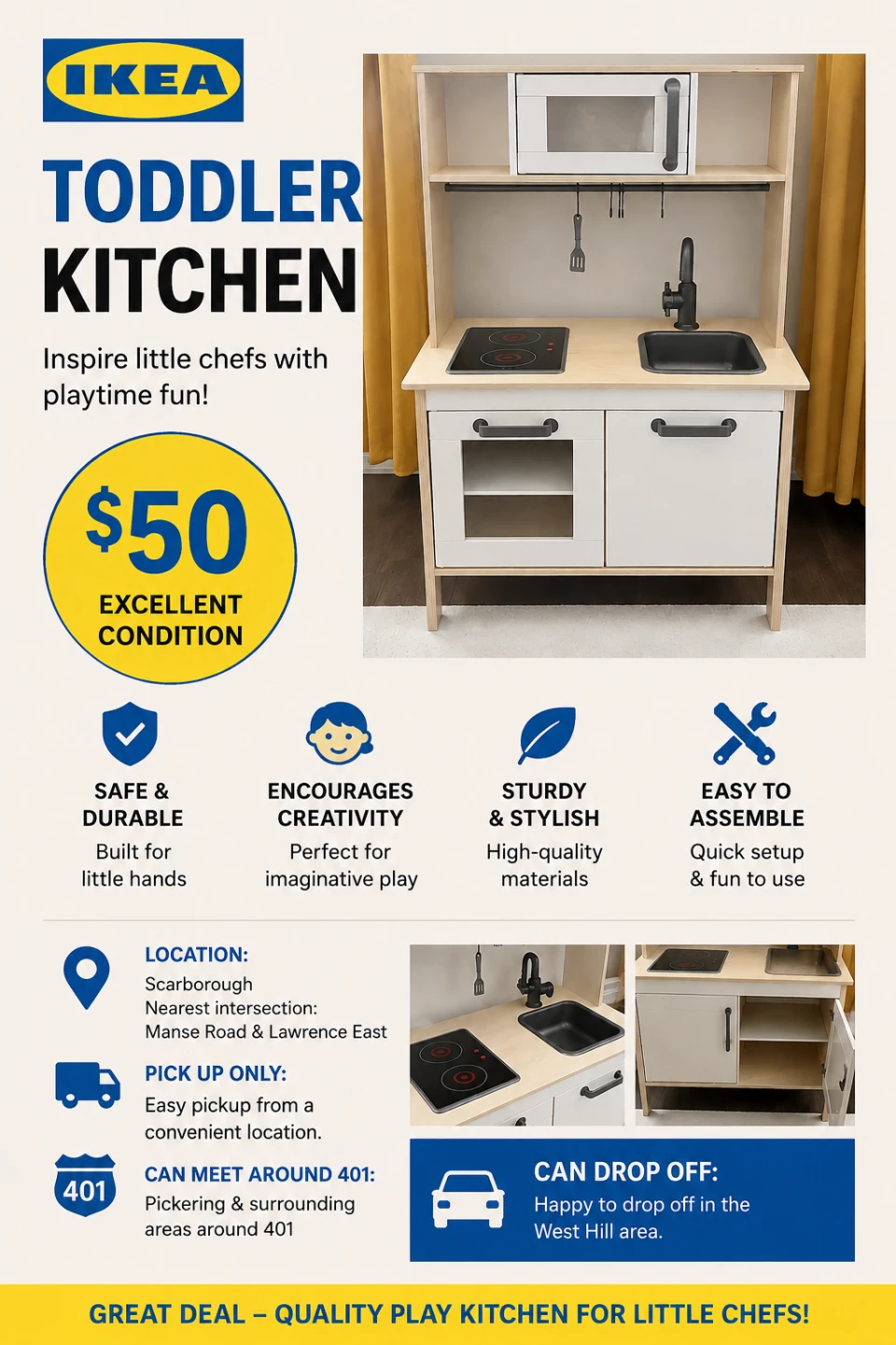 IKEA Toddler Kitchen Play Set