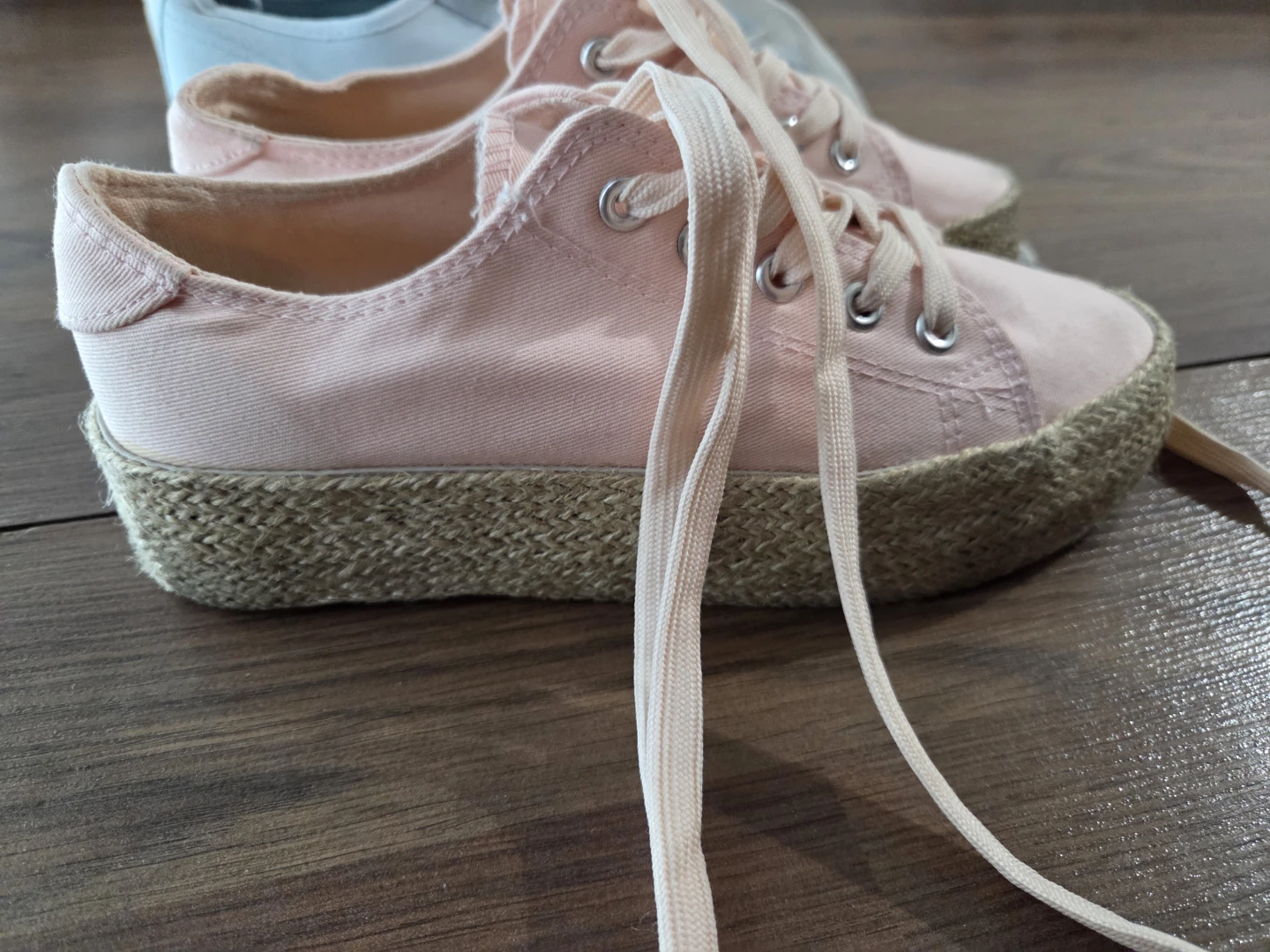 Shoe Canvas Espadrille Sneakers (Pink, Blue, White) - photo 2