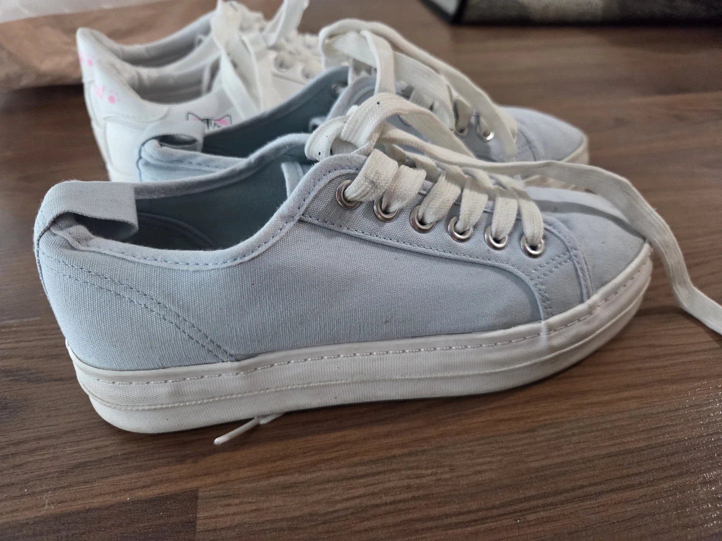 Shoe Canvas Espadrille Sneakers (Pink, Blue, White) - photo 3