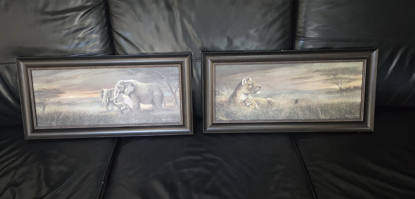 2 Framed African Wildlife Art Prints - photo 4
