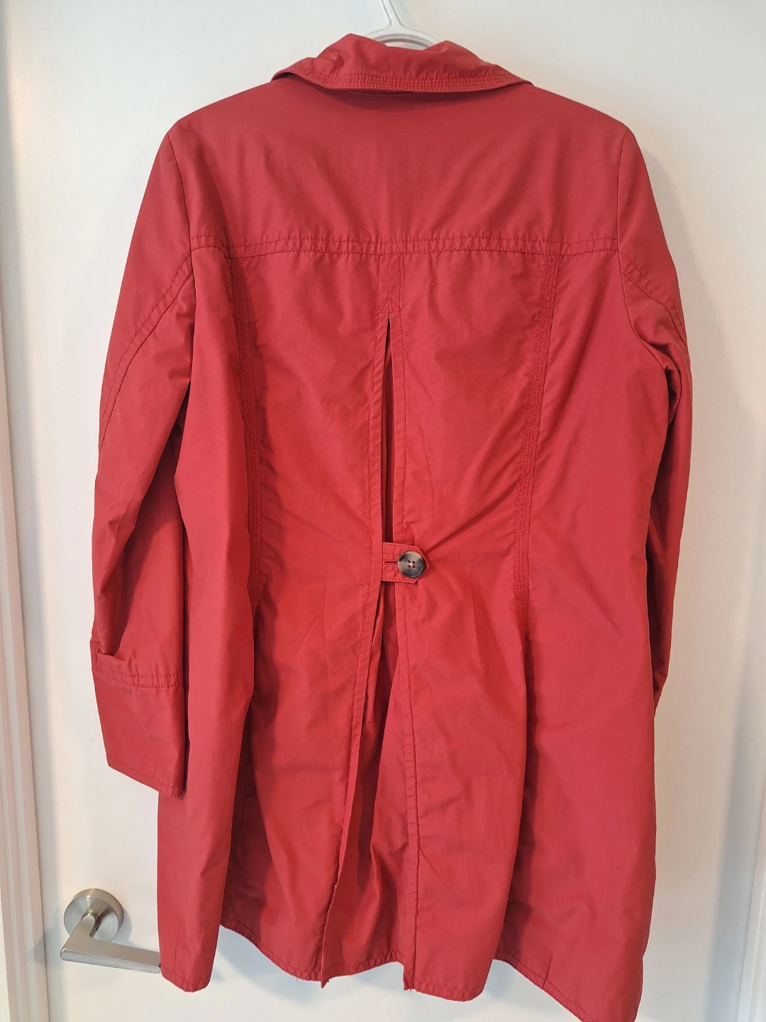 Eddie Bauer Red Trench Coat Size L - photo 2