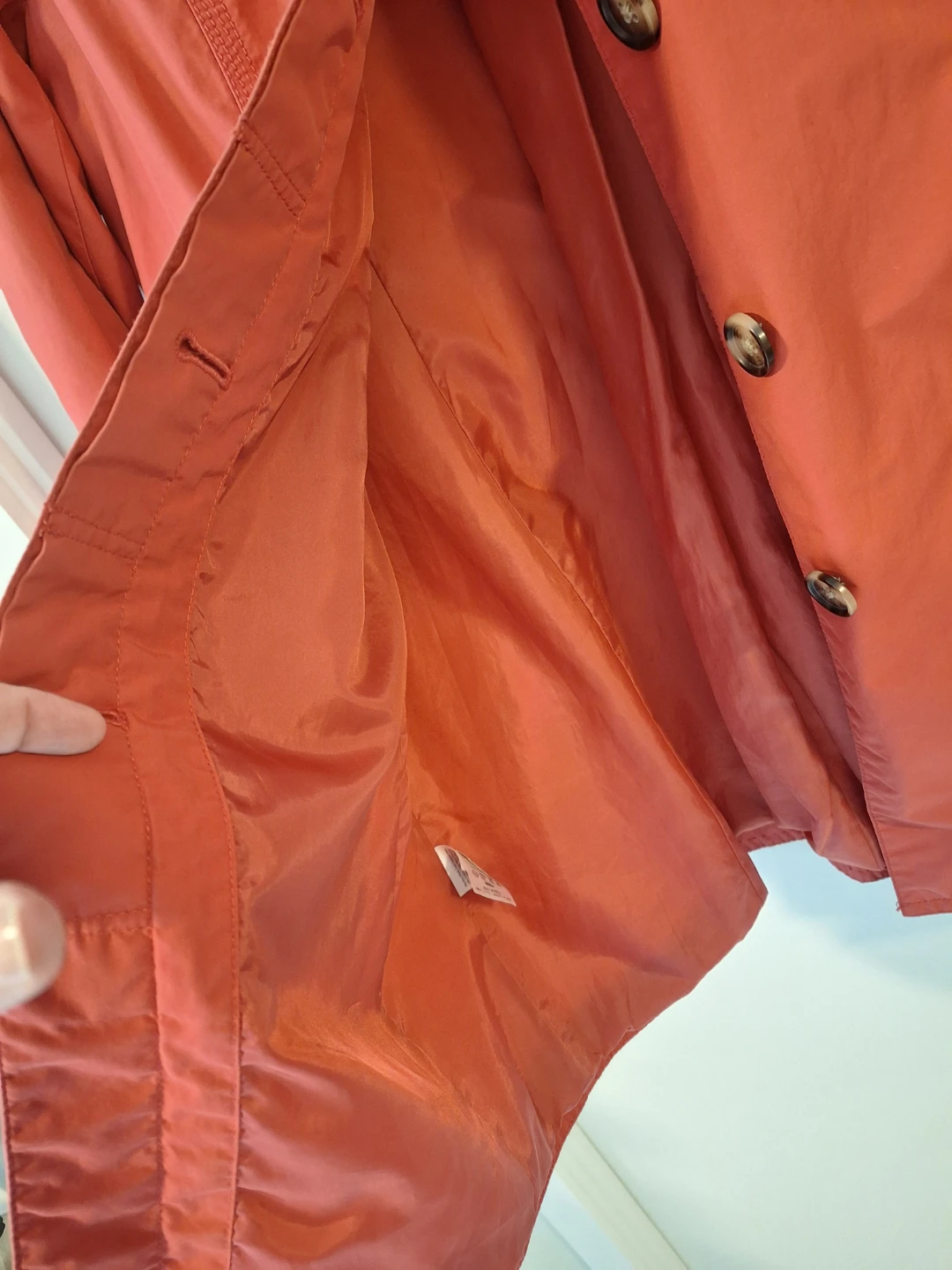 Eddie Bauer Red Trench Coat Size L - photo 4