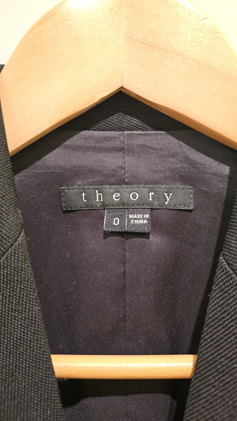Theory Black Blazer Size 0 - photo 2