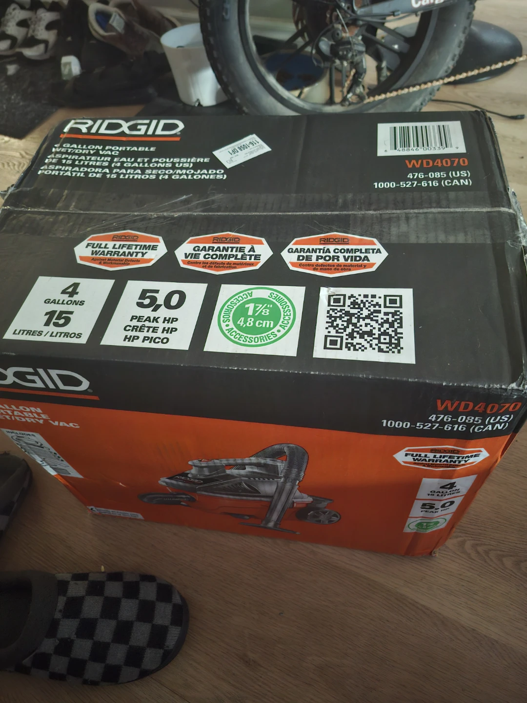 RIDGID 4 Gallon Portable Wet/Dry Vac WD4070 - photo 3