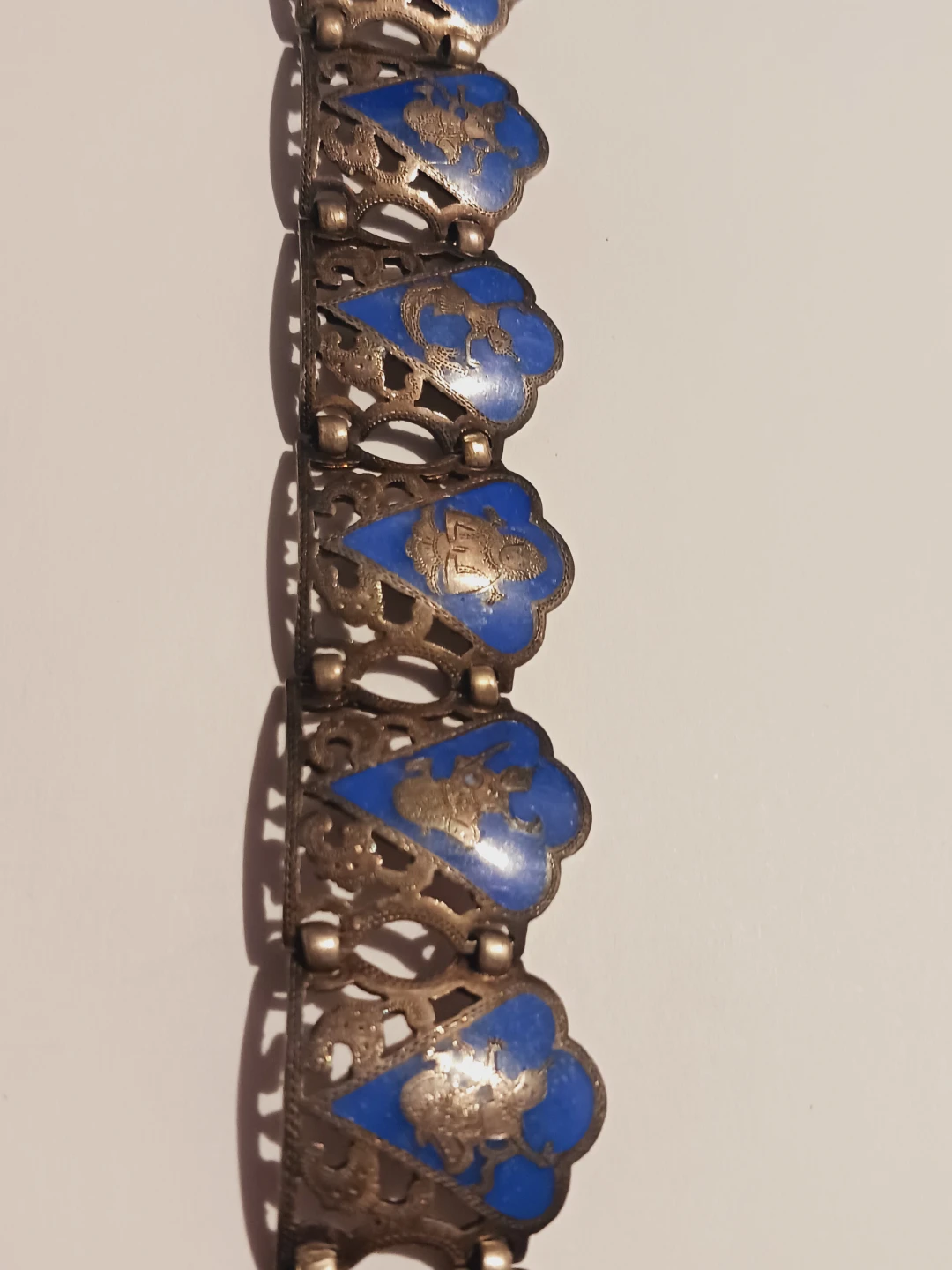 Siam Niello Sterling Silver Blue Enamel Bracelet - photo 3