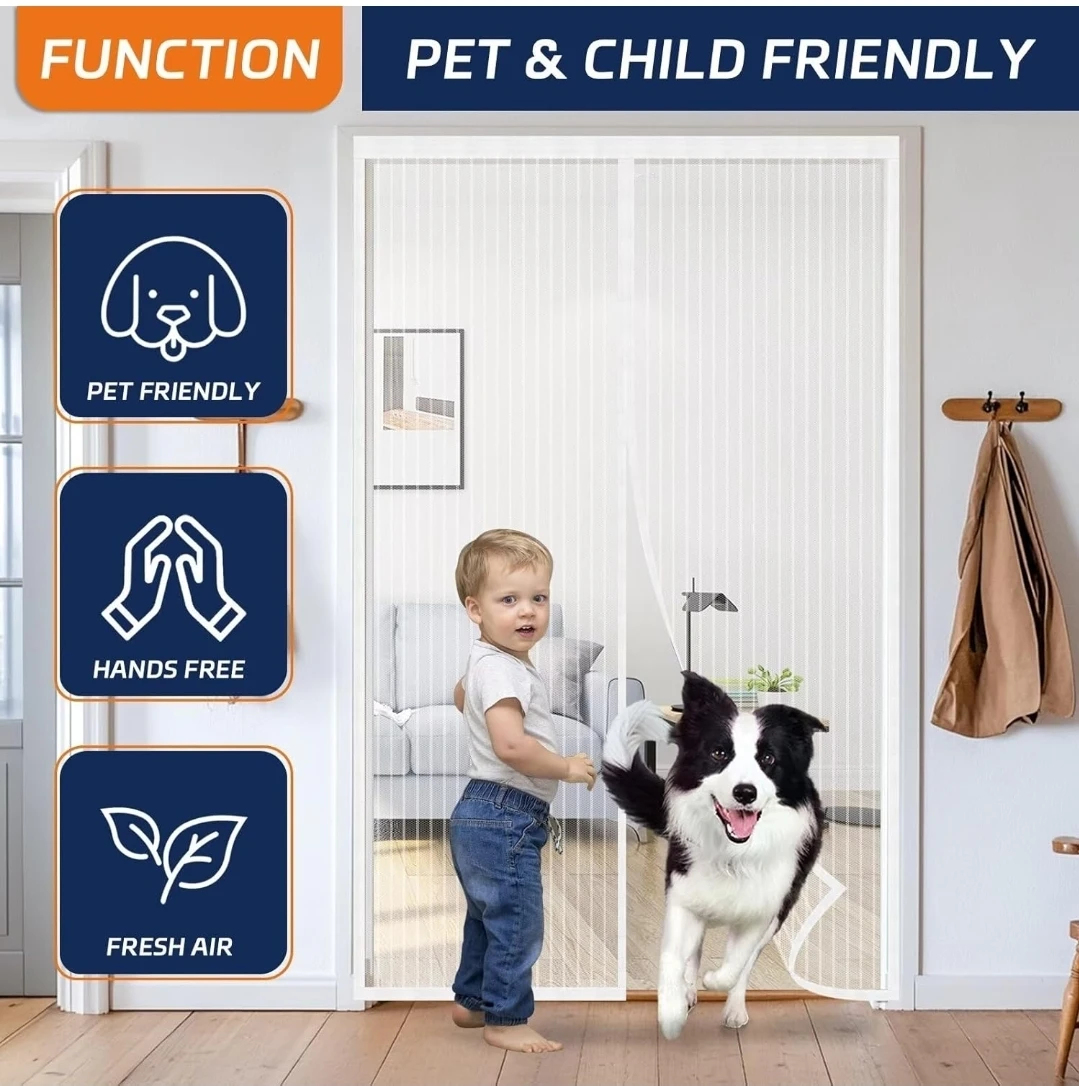 Magnetic Screen Door White 36x98 inch - photo 3