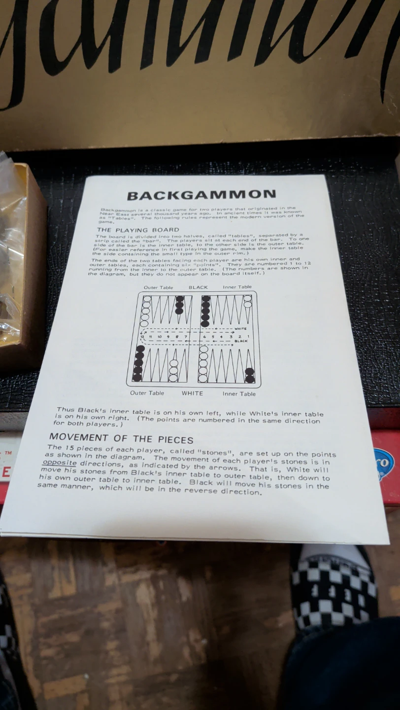 Backgammon Game Set ⚽⚽⚽1973 ⚽⚽ - photo 3