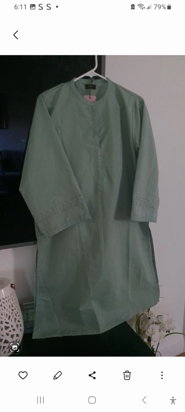 Light Green Kurta and Pants Set