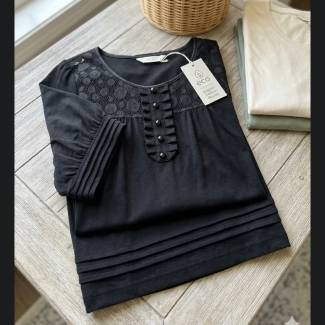 Black Lace Detail Top - photo 2