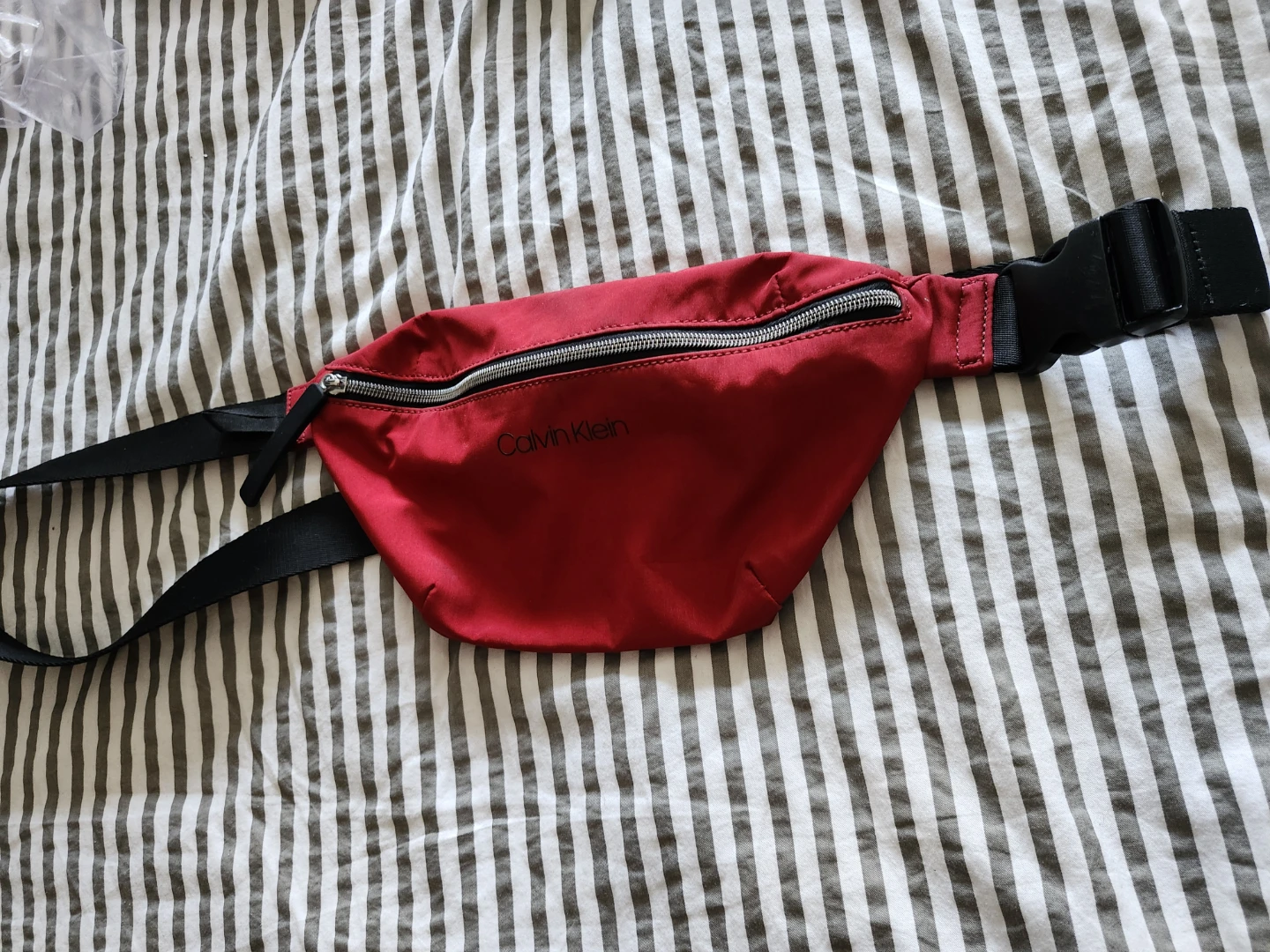 Calvin Klein Red Nylon Fanny Pack