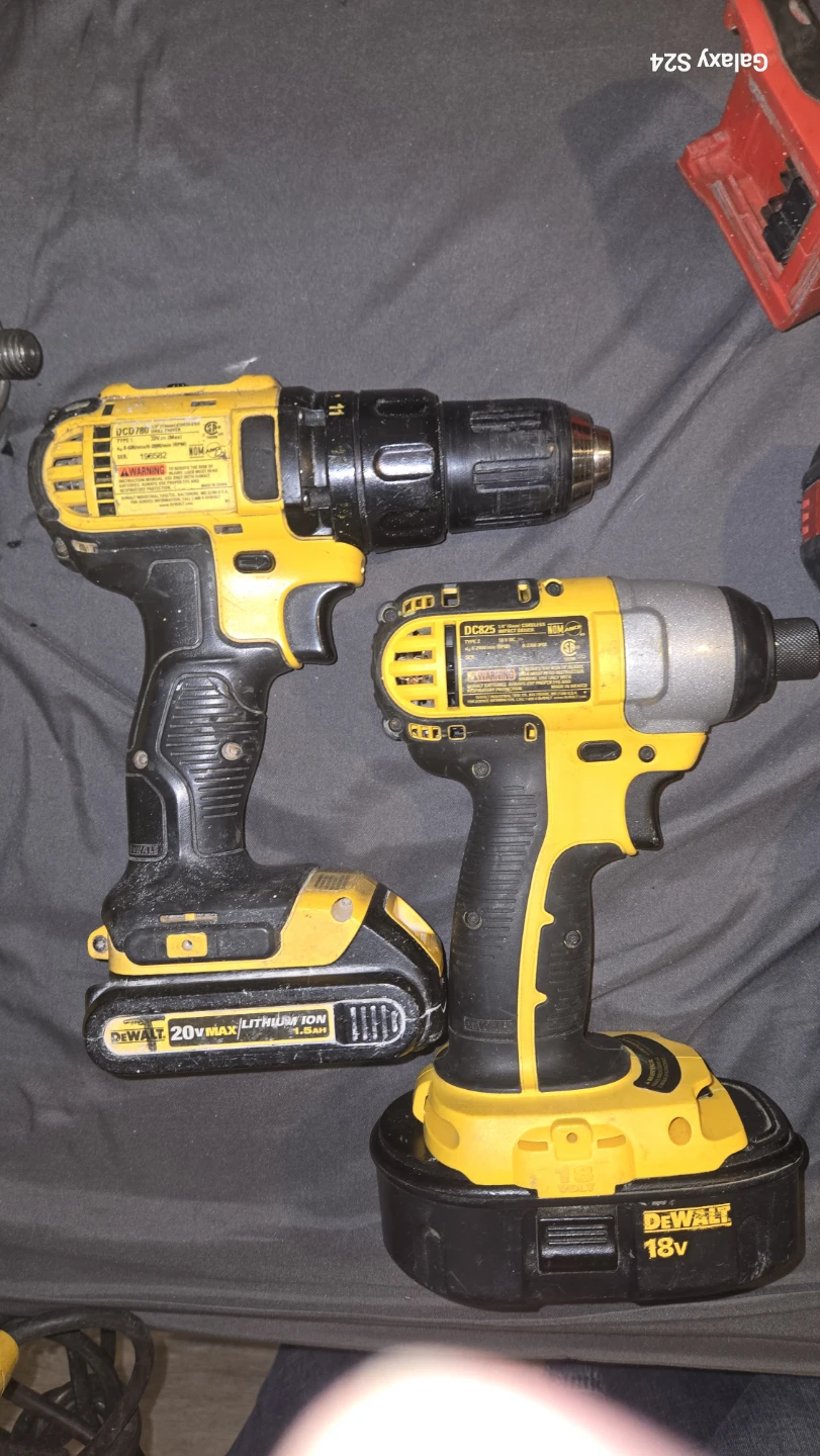 DeWalt 20V MAX Lithium Ion Hammer Drill and 18V Impact Driver