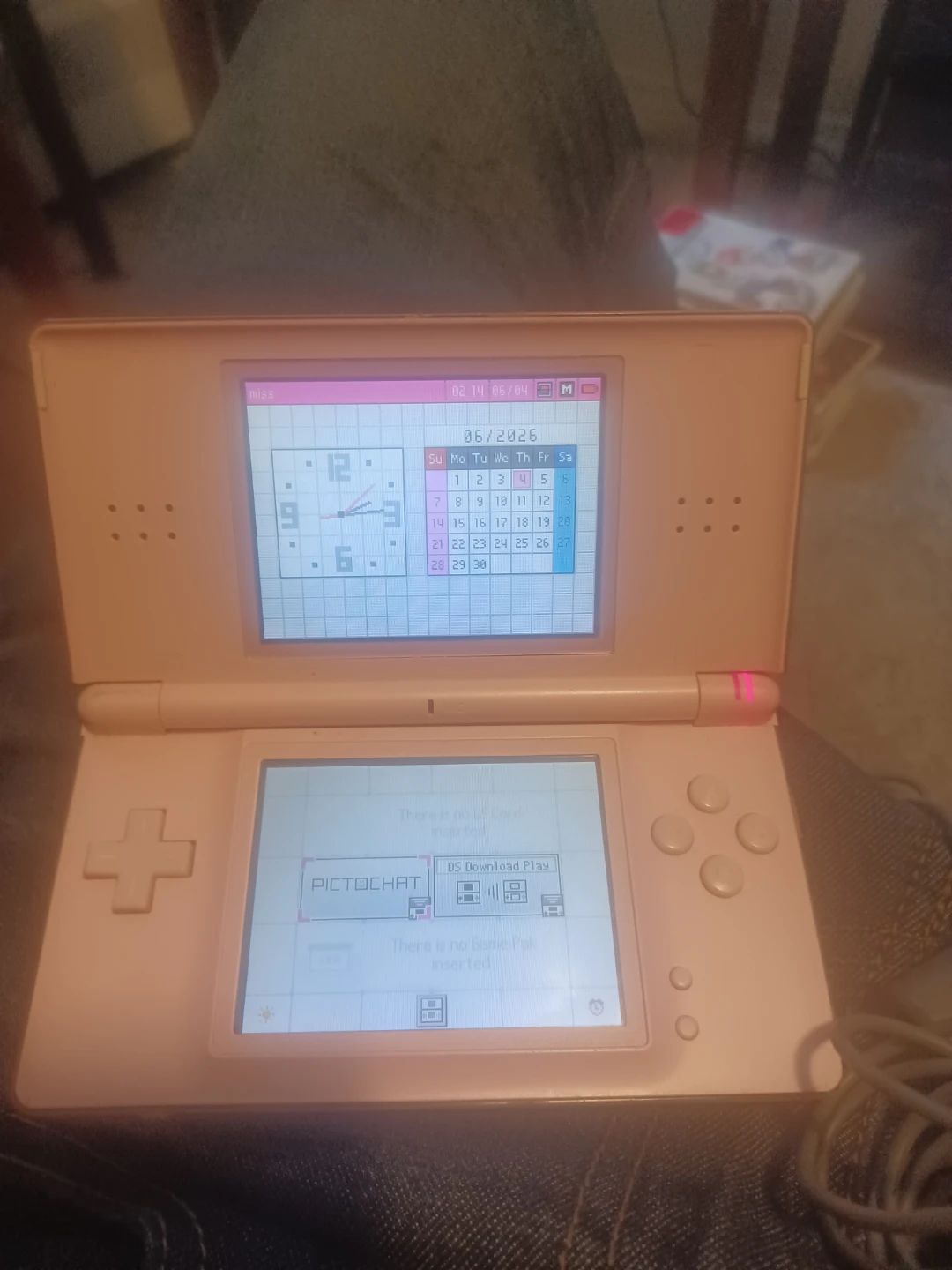 Nintendo DS Lite Pink with Charger and Games
