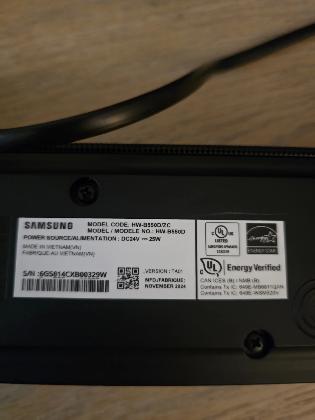 Samsung HW-B550D/ZC 3.1 ch Soundbar With Subwoofer - photo 5