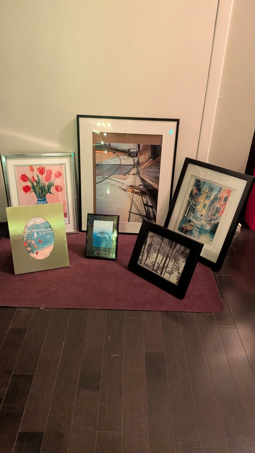 6 Assorted Frames and Art Prints