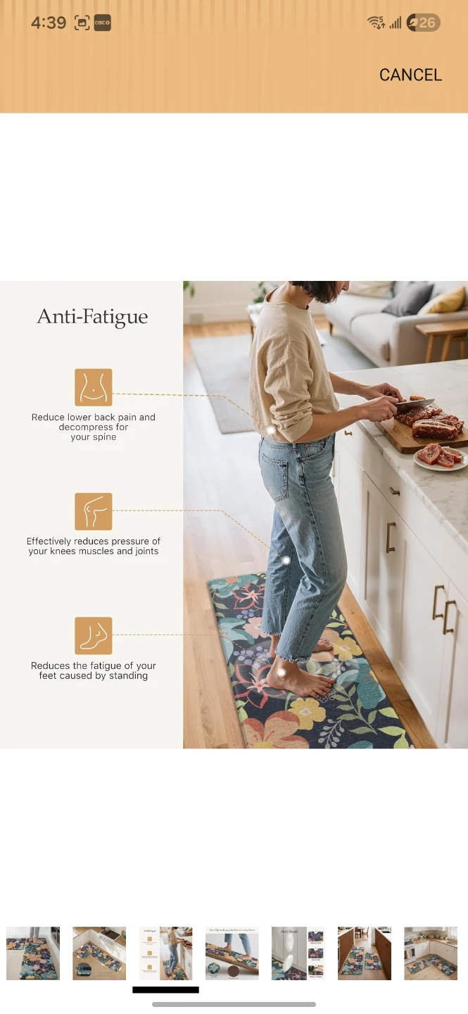 GENIMO Kitchen Mats - 2 Piece Set - Navy Floral - photo 3