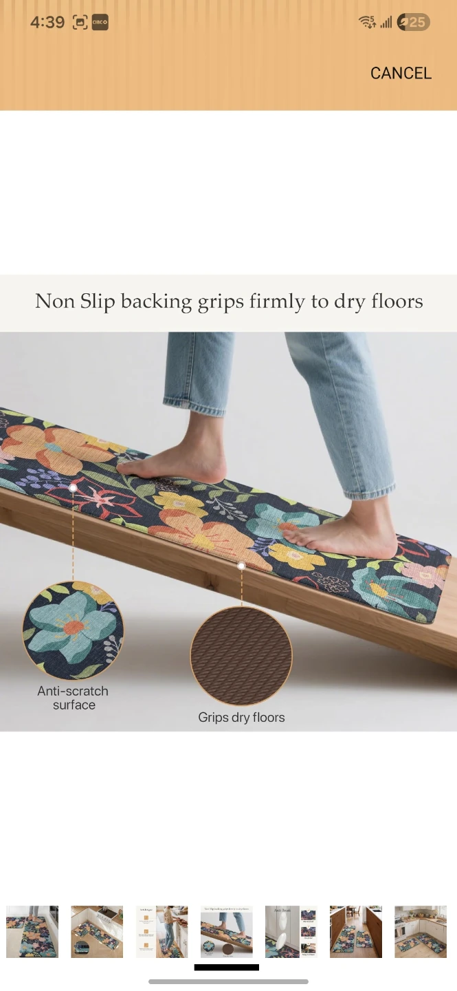 GENIMO Kitchen Mats - 2 Piece Set - Navy Floral - photo 4
