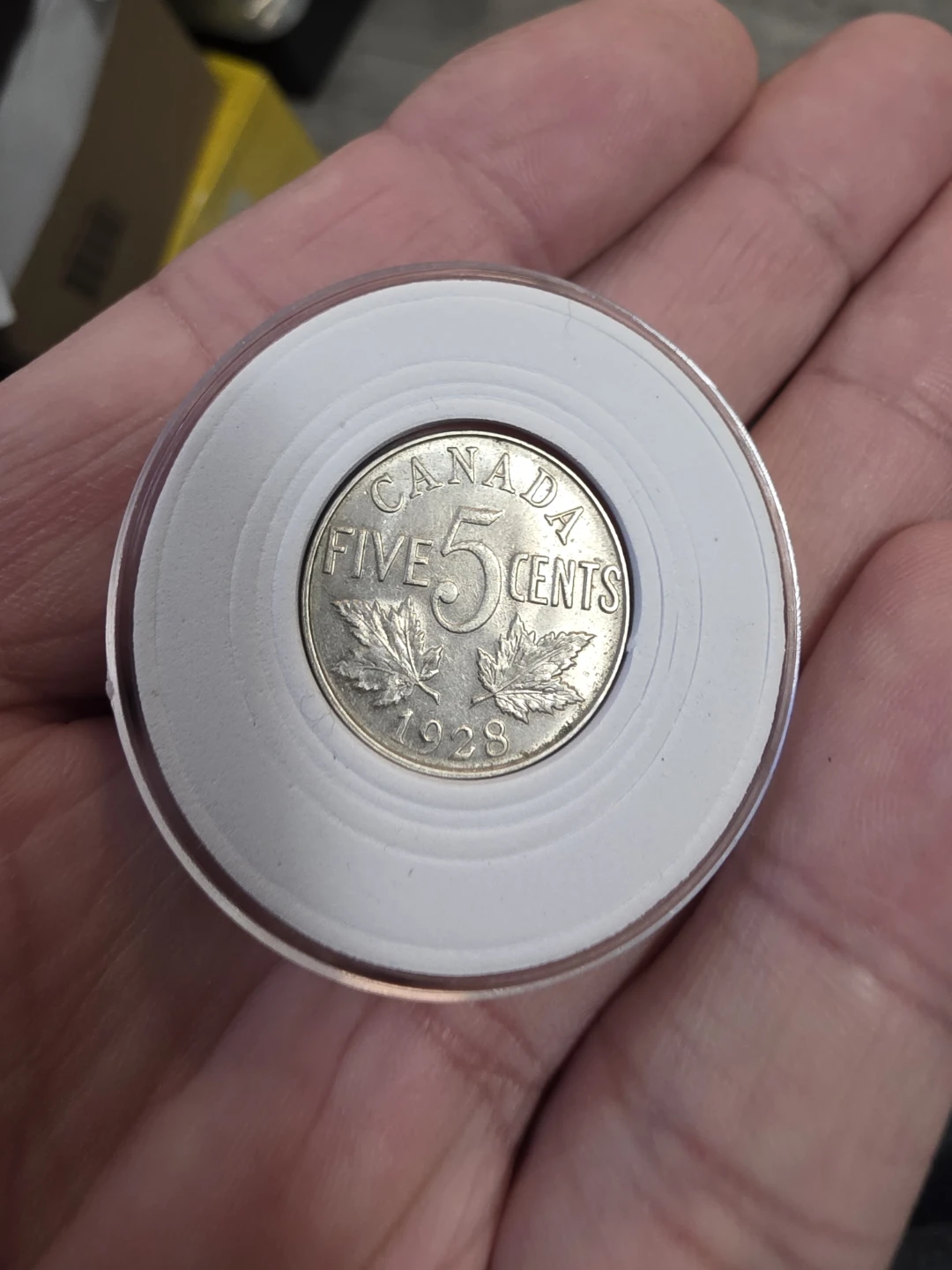 1928 mint state Canadian nickel