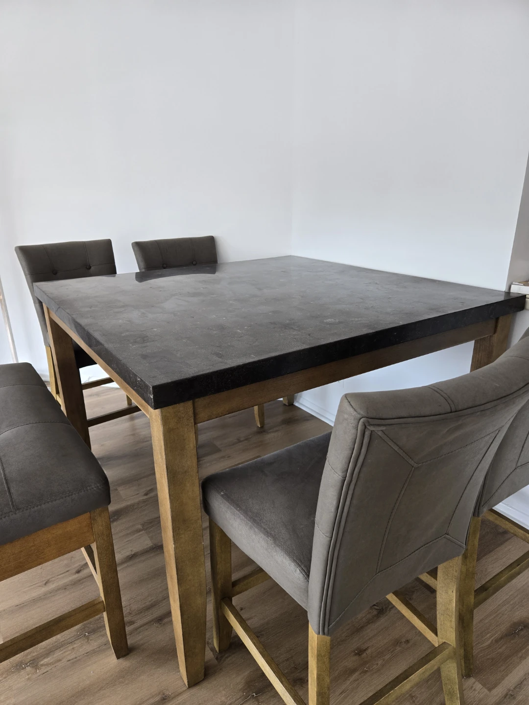 Square Counter Height Table Set with 4 Chairs