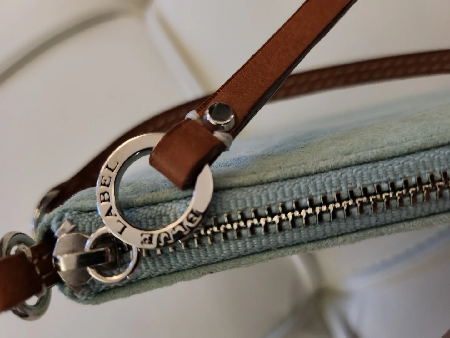 NEW Burberry Blue Label Suede Leather Wristlet Wrist Bag - photo 2