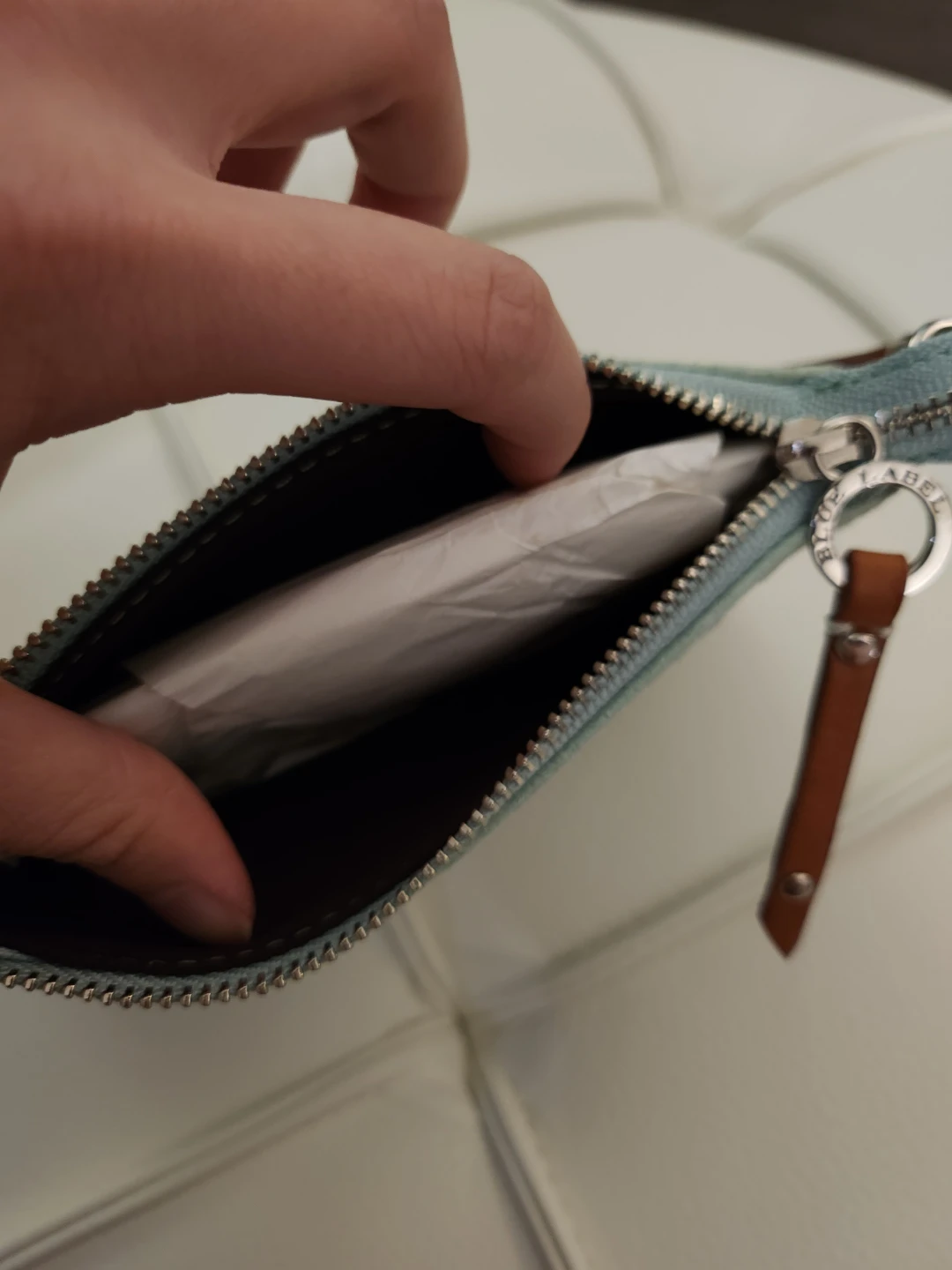 NEW Burberry Blue Label Suede Leather Wristlet Wrist Bag - photo 5