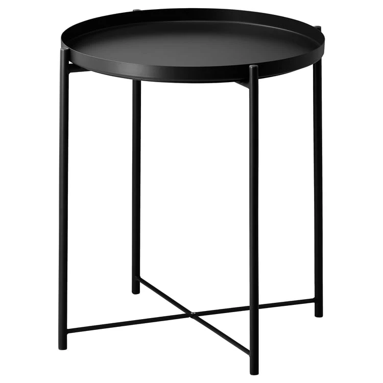 Black Round Side Table