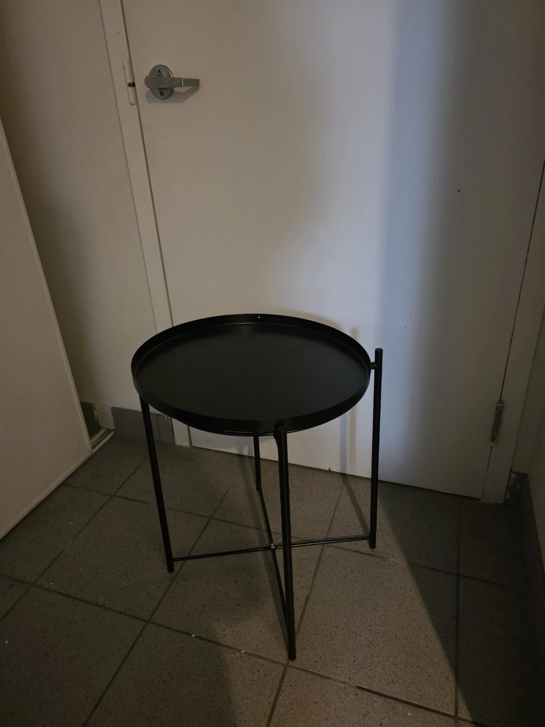 Black Round Side Table - photo 2