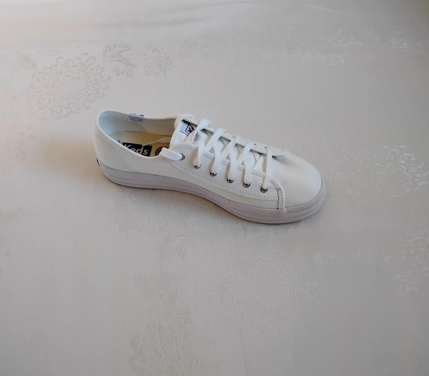 ⚽ Brand New Organic White Cotton Platform Keds - photo 2