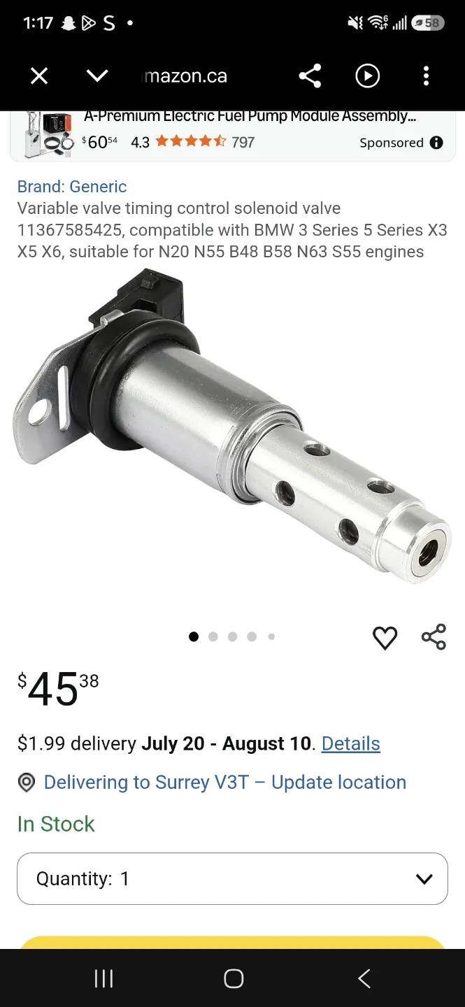 Generic variable valve timing control solenoid valve