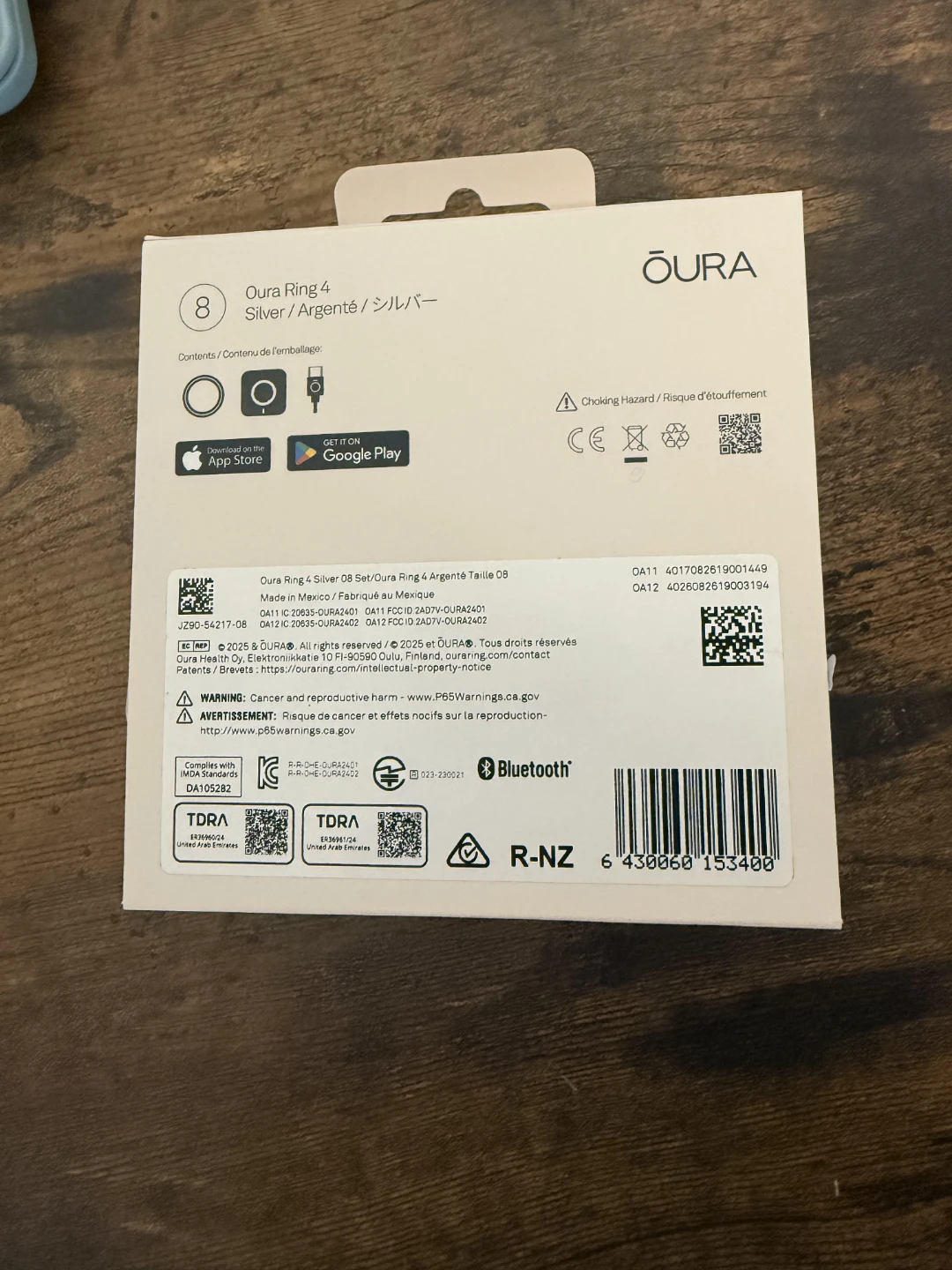 NEW Oura Ring 4 Silver - Size 8 - photo 3