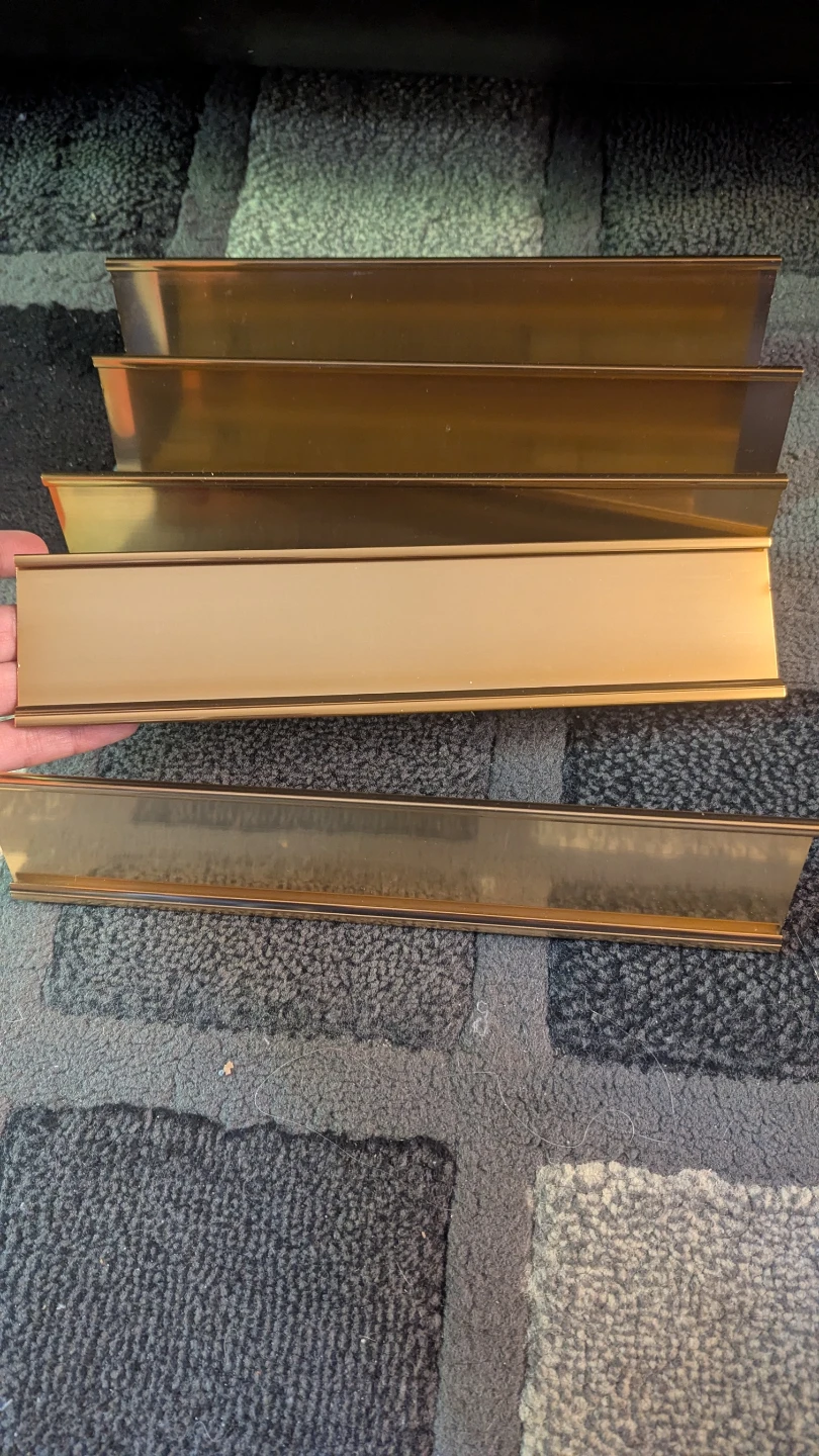 " x 10" Aluminum Desk Name Plate Holder - photo 2