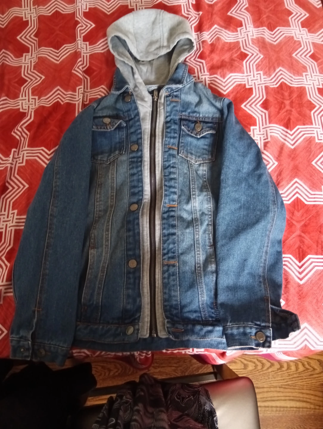 Denim Jacket with Hoodie