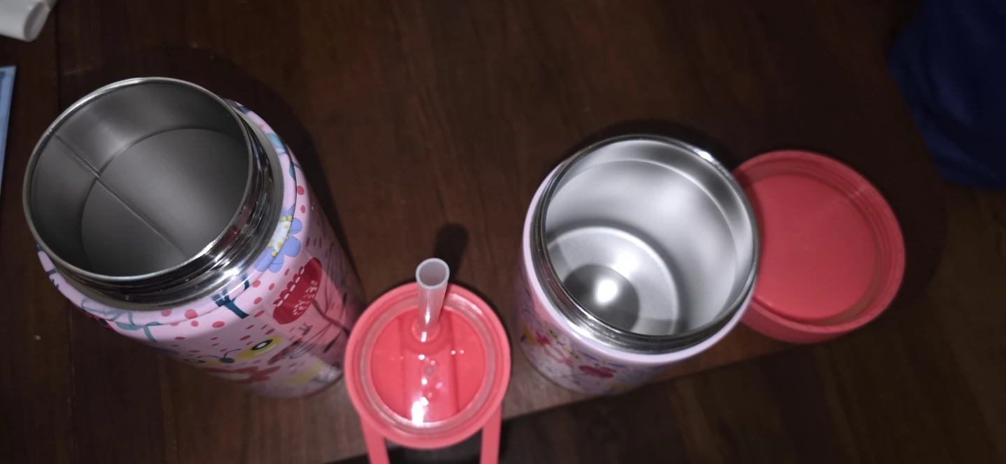 Kids Water Bottle and Food Jar Set - Pink Floral - photo 3
