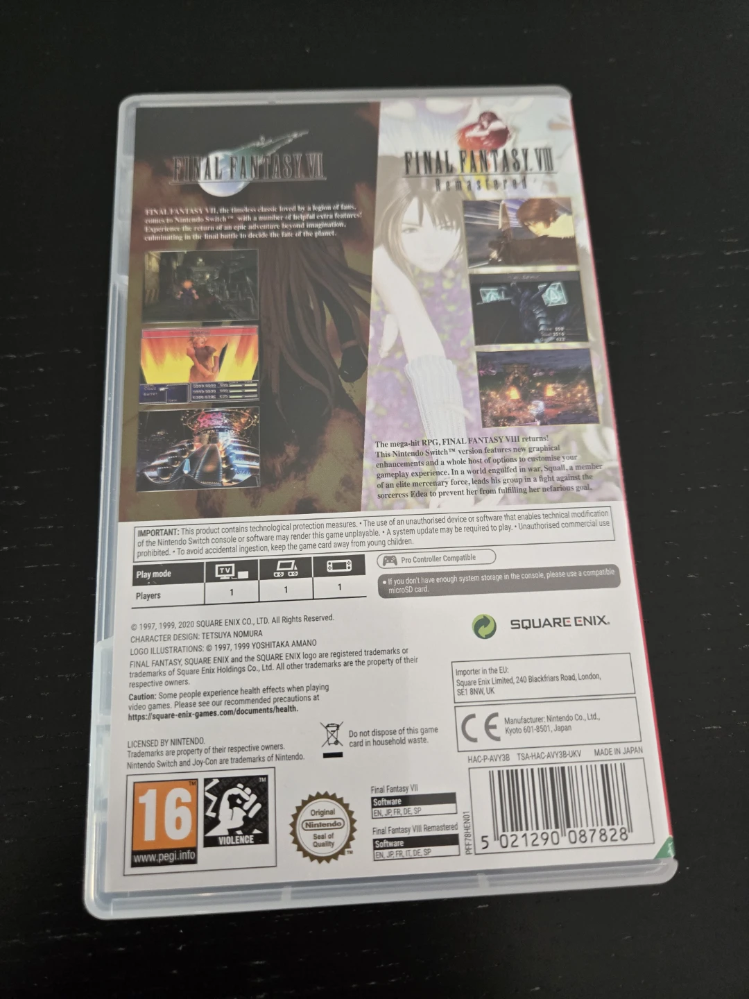 Final Fantasy 7 and 8 Twin Pack with unused code - photo 2