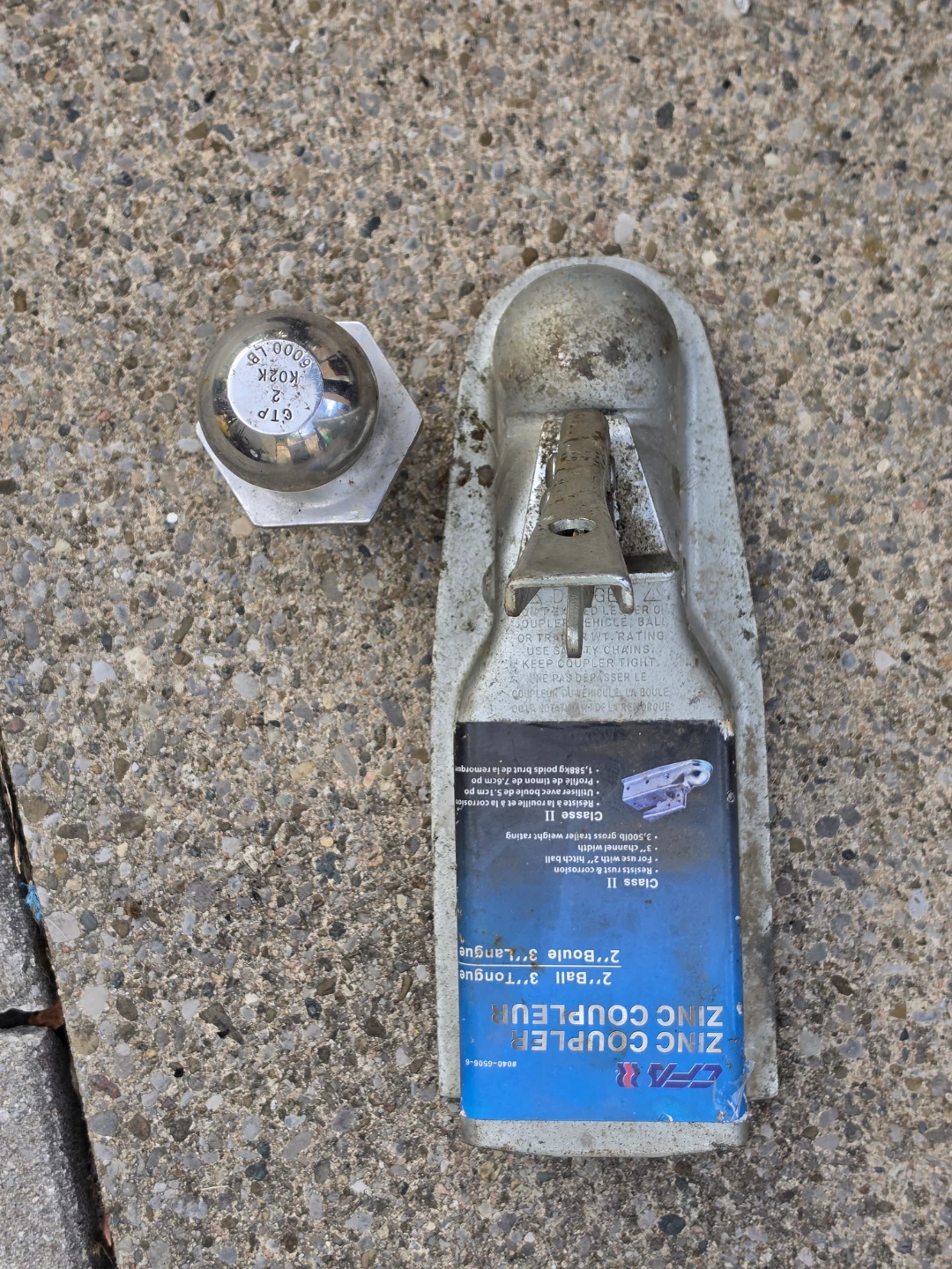 CTA 2" Zinc Coupler with 2" Ball