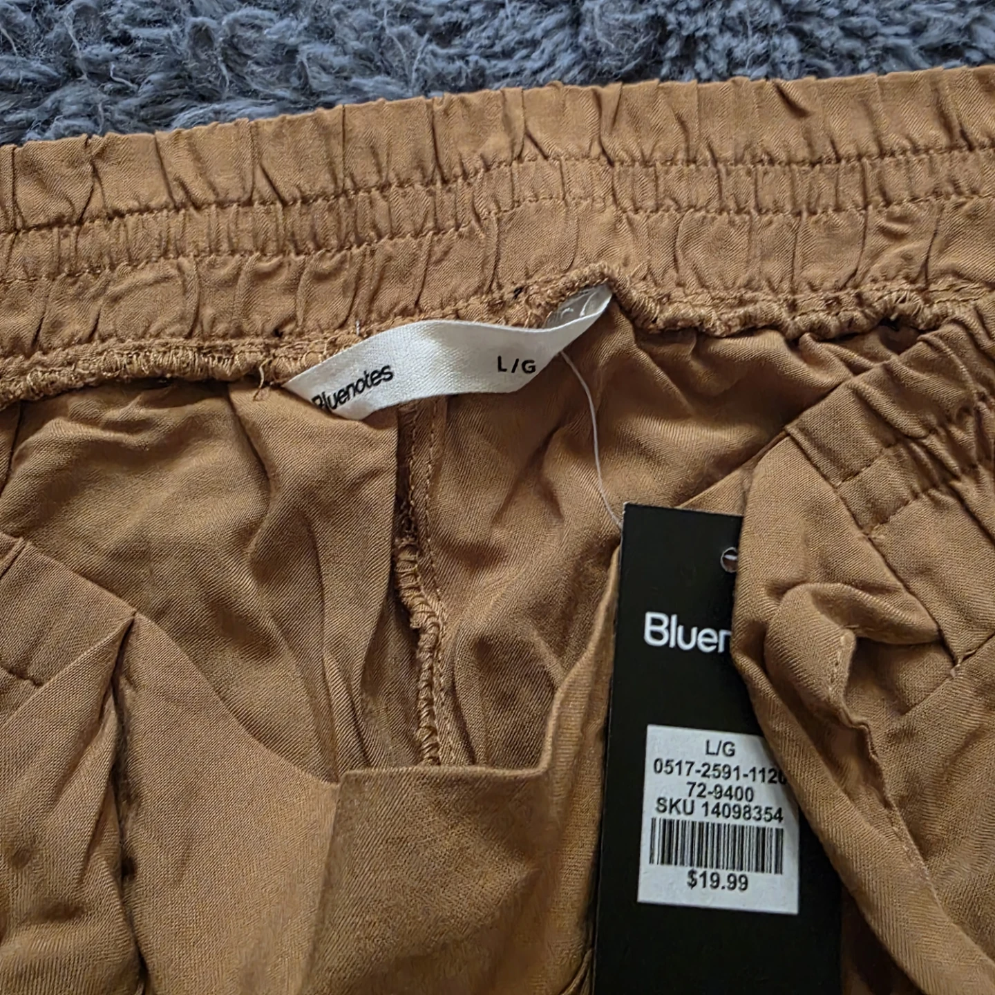 Bluenotes Brown Linen Blend Pants Size L