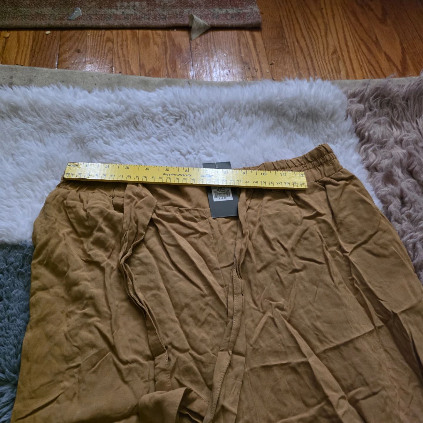 Bluenotes Brown Linen Blend Pants Size L - photo 2